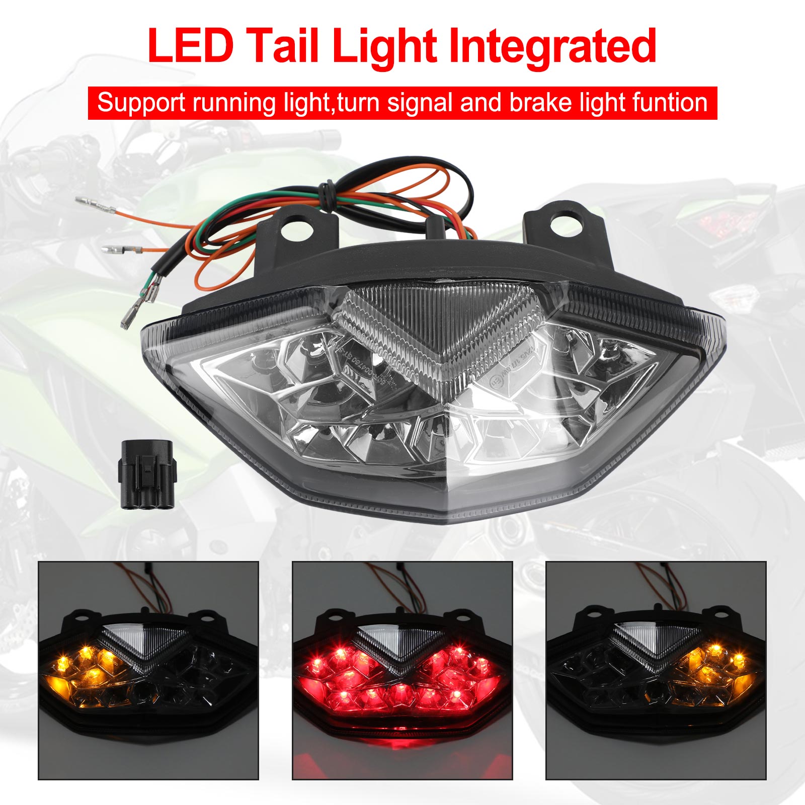 Piloto Trasero Integrado Para KAWASAKI NINJA 1000 KLE 650 VERSYS 2020 Z1000/SX Generic