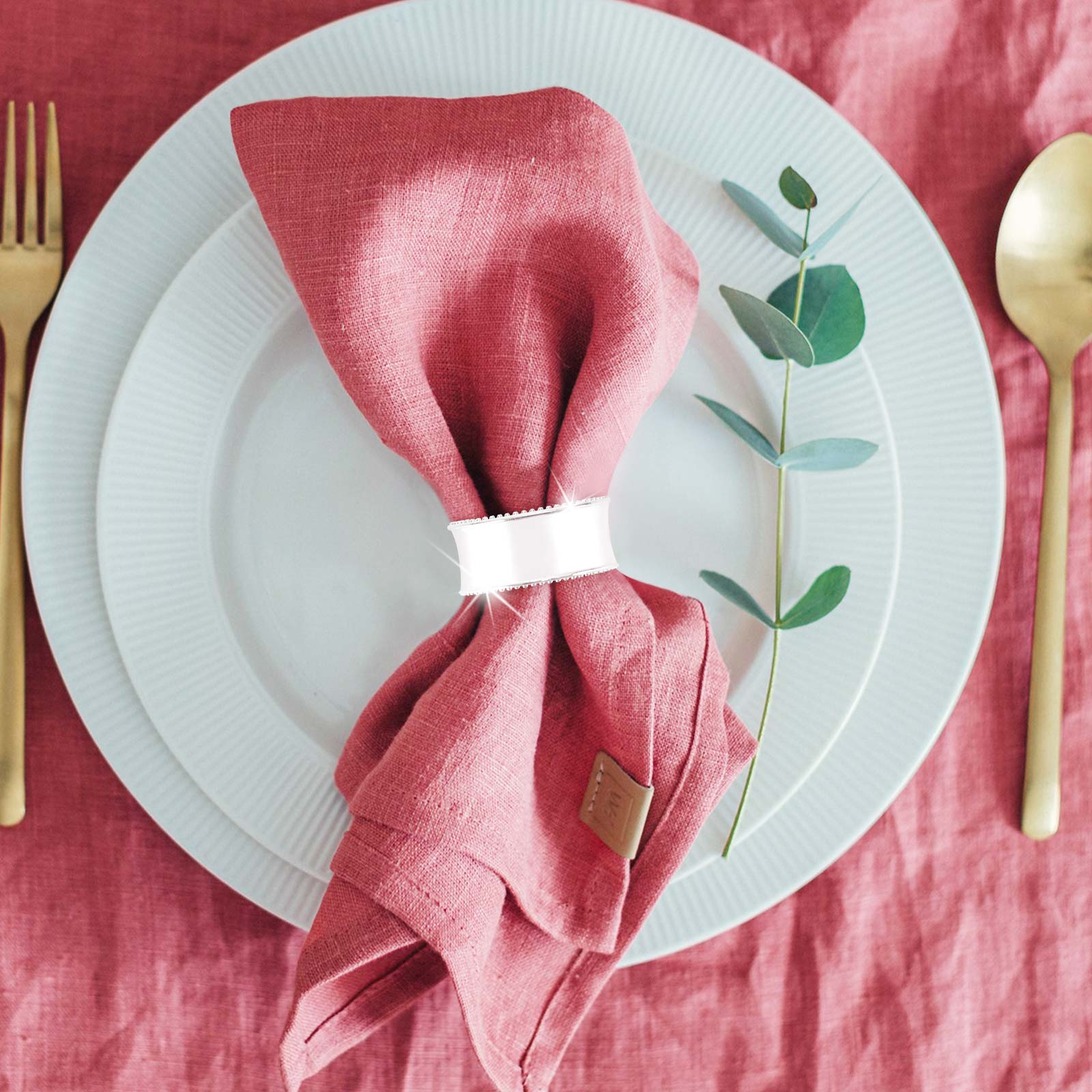 6-12pcs serviett ringer blomster serviettholder serviett spenne