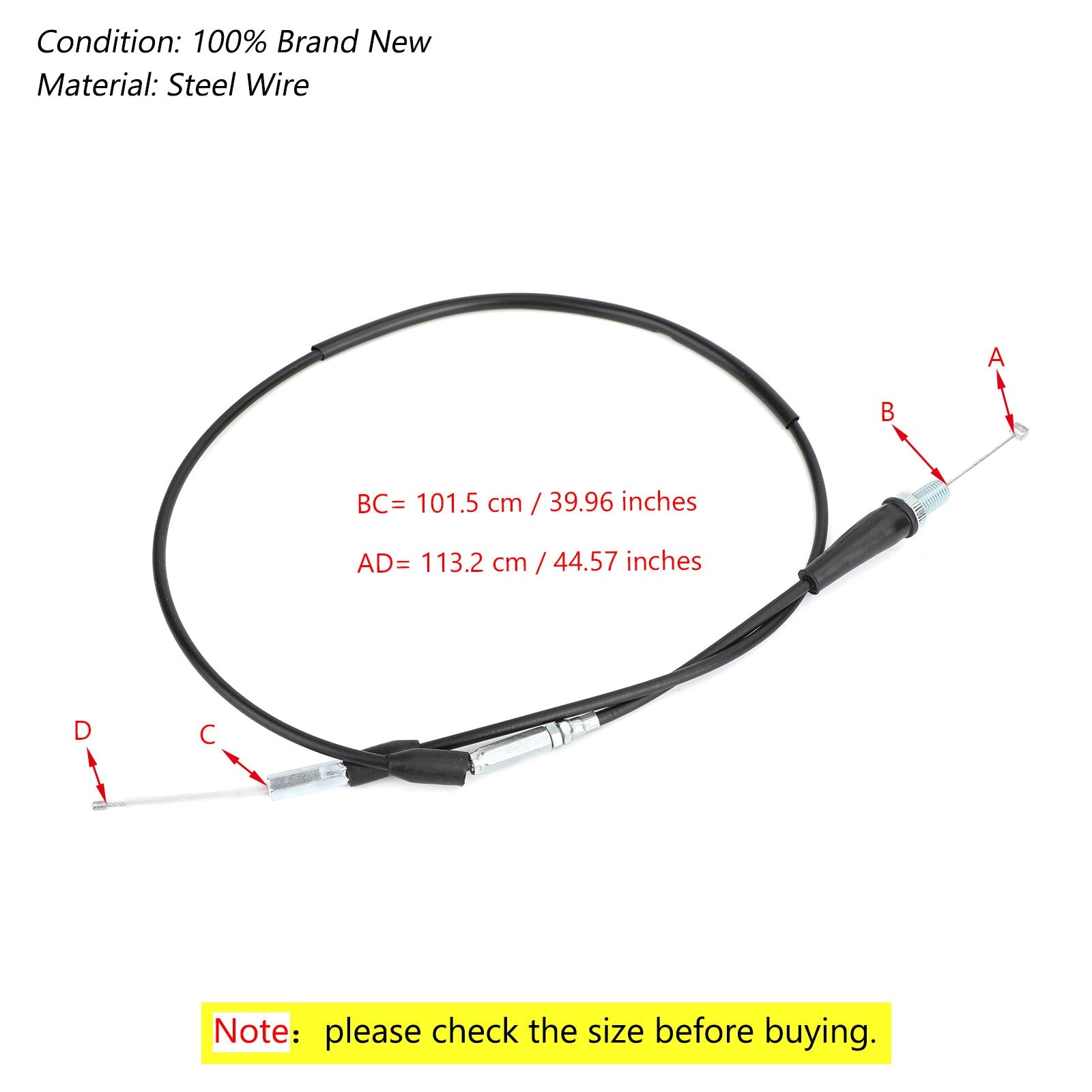 Gaskabel voor Yamaha Bear Tracker 250 Wolverine 350 Kodiak 400 Big Bear 350 Generiek
