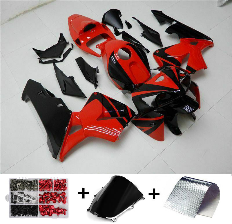 2005-2006 Honda CBR600RR Kit de carenado negro rojo