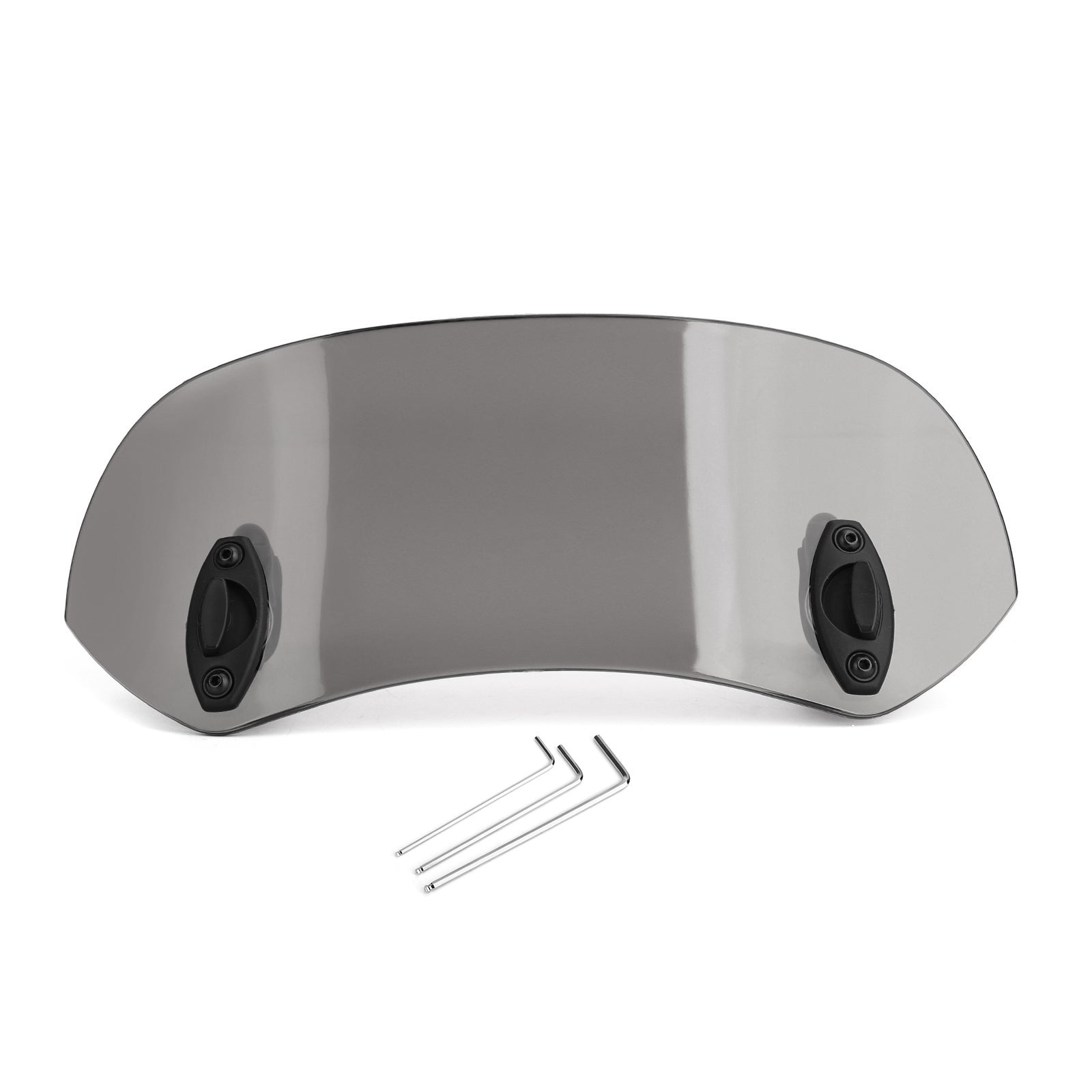 Verstelbare clip-on voorruitverlenging voor motorfiets, spoiler, winddeflector, grijs, algemeen