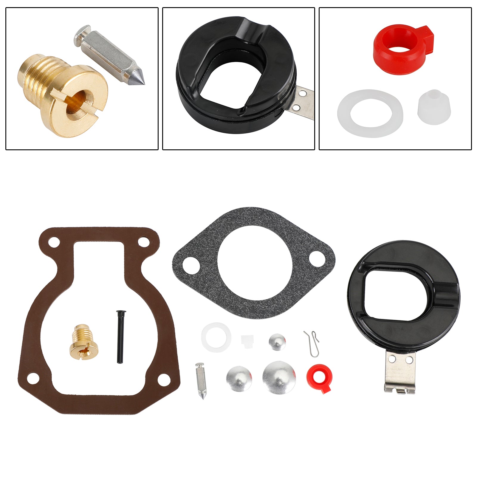 Förgasare Carb Rebuild Kit Fit för Johnson Evanrude 9,9 hk 15 hk 1974-88 398453