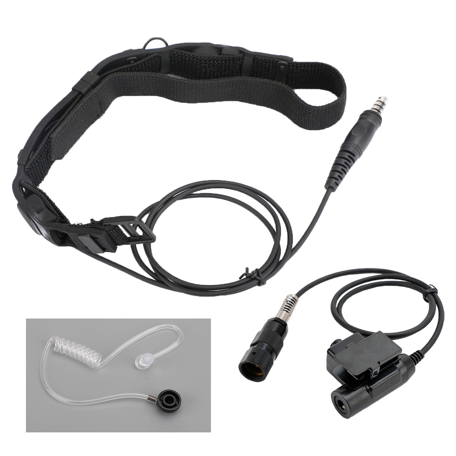 För A/PRC148 PRC152 U329 6-stift U94 PTT THROAT Tube 7.1mm Plug Tactical Headset