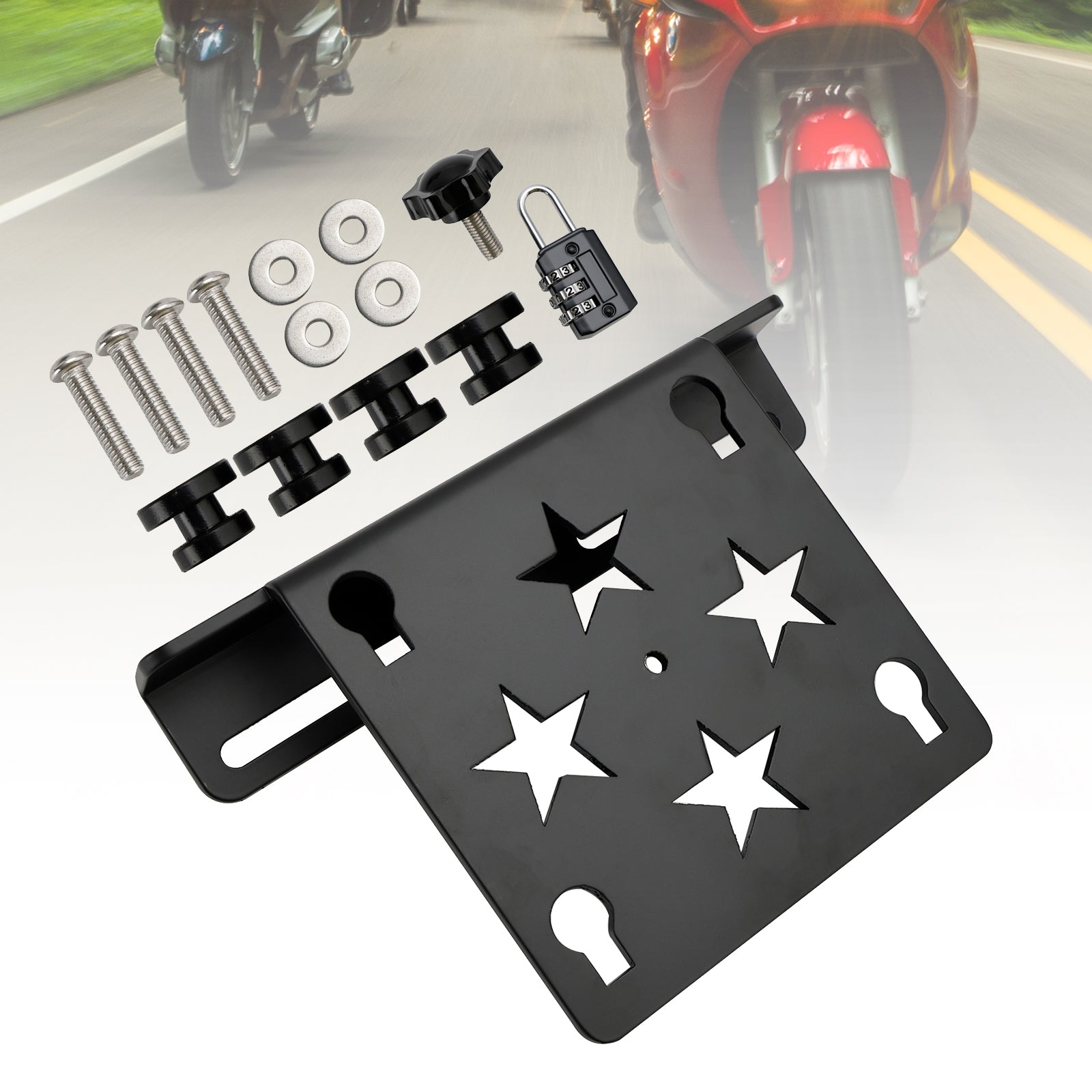 Bolsa de herramientas lateral de Pu, alforja, equipaje de liberación rápida, negro, para motocicleta Scooter