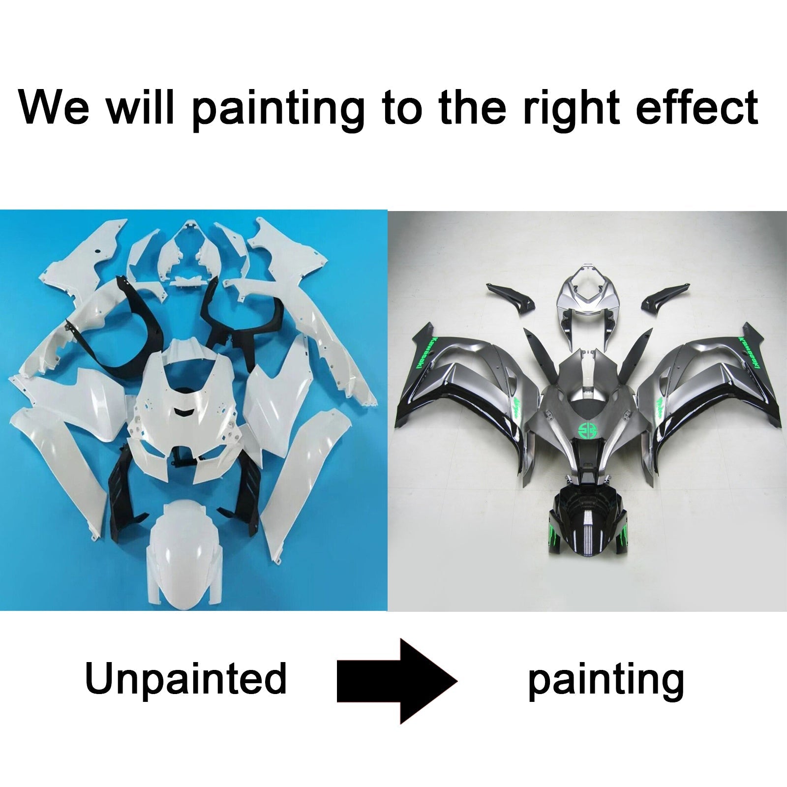 2021-2024 Kawasaki ZX-10R ZX10R Amotopart Injeksjon Fairing Kit Bodywork ABS #101