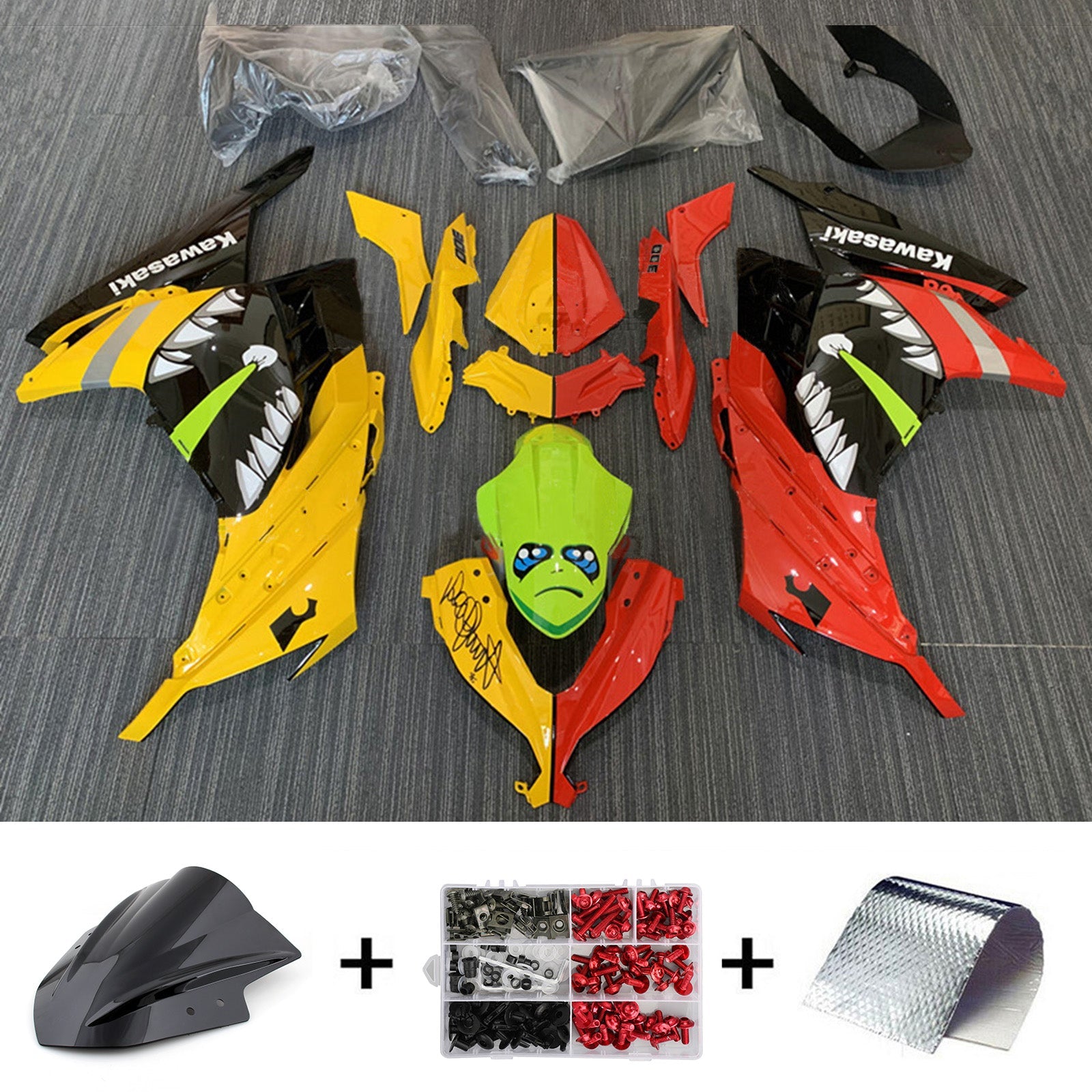 Kit de carénage d'injection Kawasaki EX300/Ninja 300 2013-2024, carrosserie en plastique ABS
