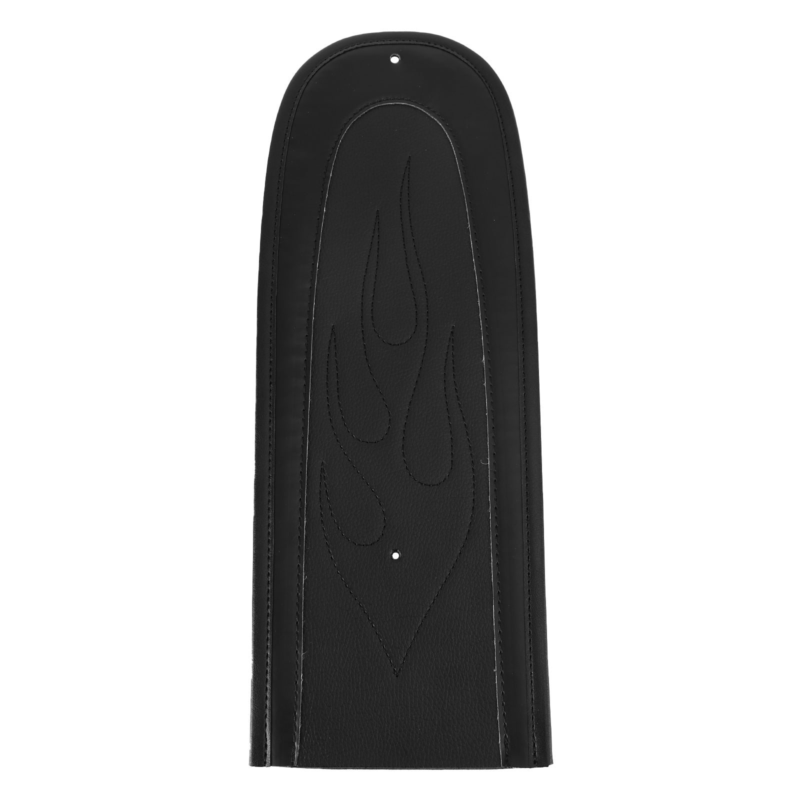 Black Flame Stitch PU Leather Rear Seat Fender Bib Fit For Dyna Super Glide