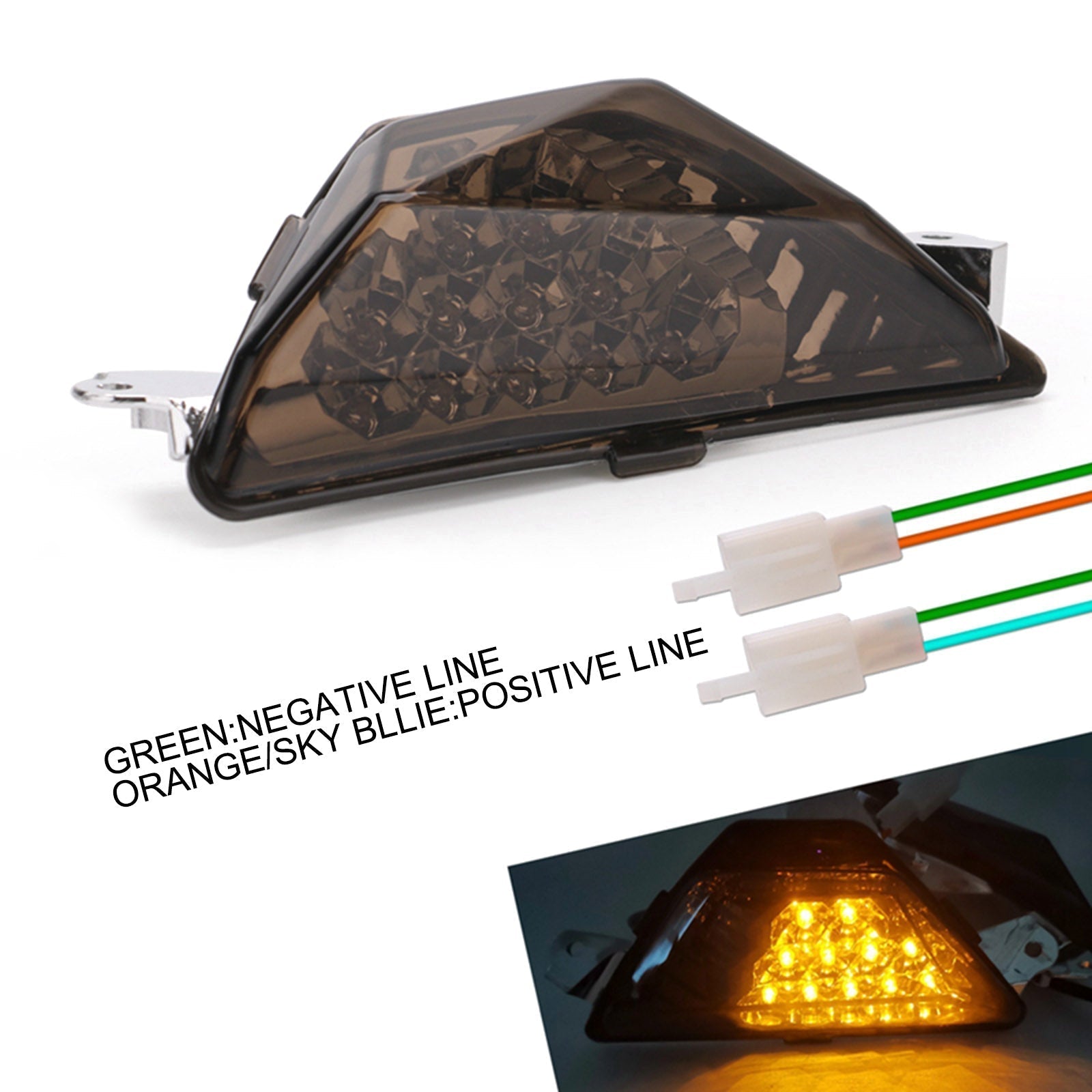 Luz LED de intermitente delantero para motocicleta, lámpara para KAWASAKI NINJA 250 300 2013-2016