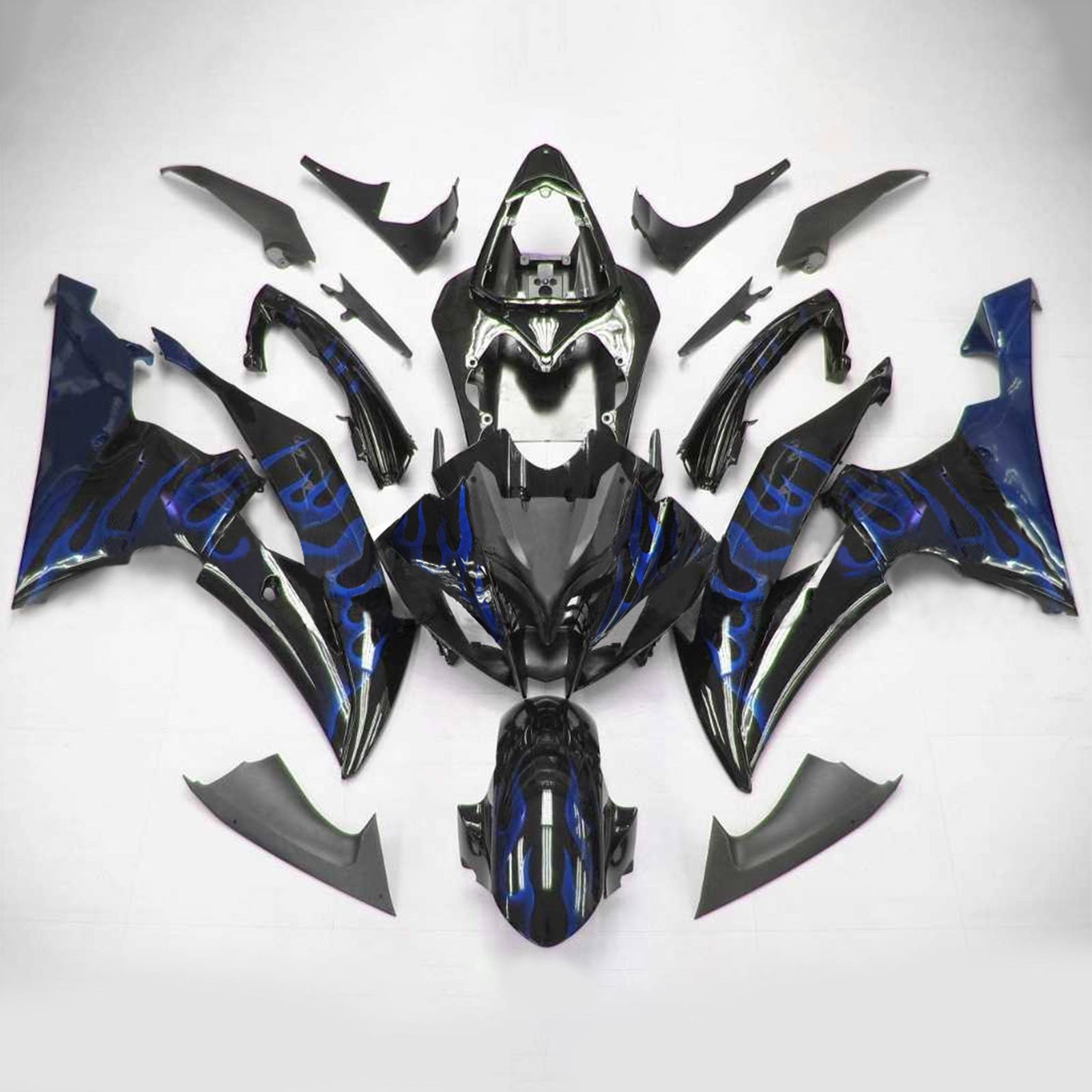 2008-2016 Yamaha YZF 600 R6 Amotopart Kit de carenado de inyección Carrocería Plástico ABS # 119