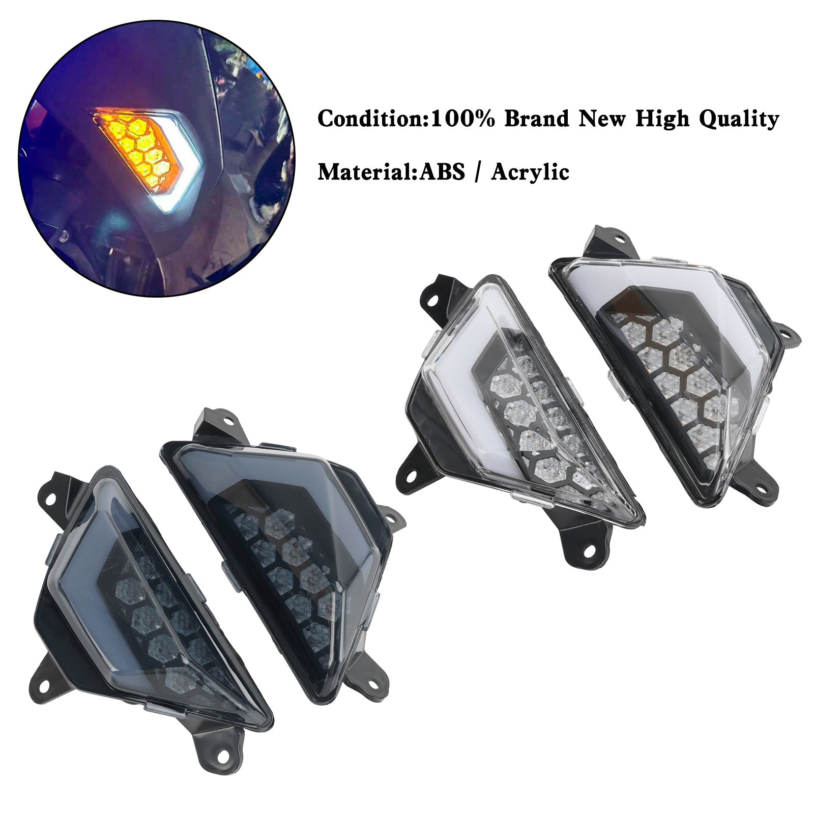 KAWASAKI NINJA 300 400 650 ZX-6R ZX-4RR 2013+ Luz LED de señal de giro delantera