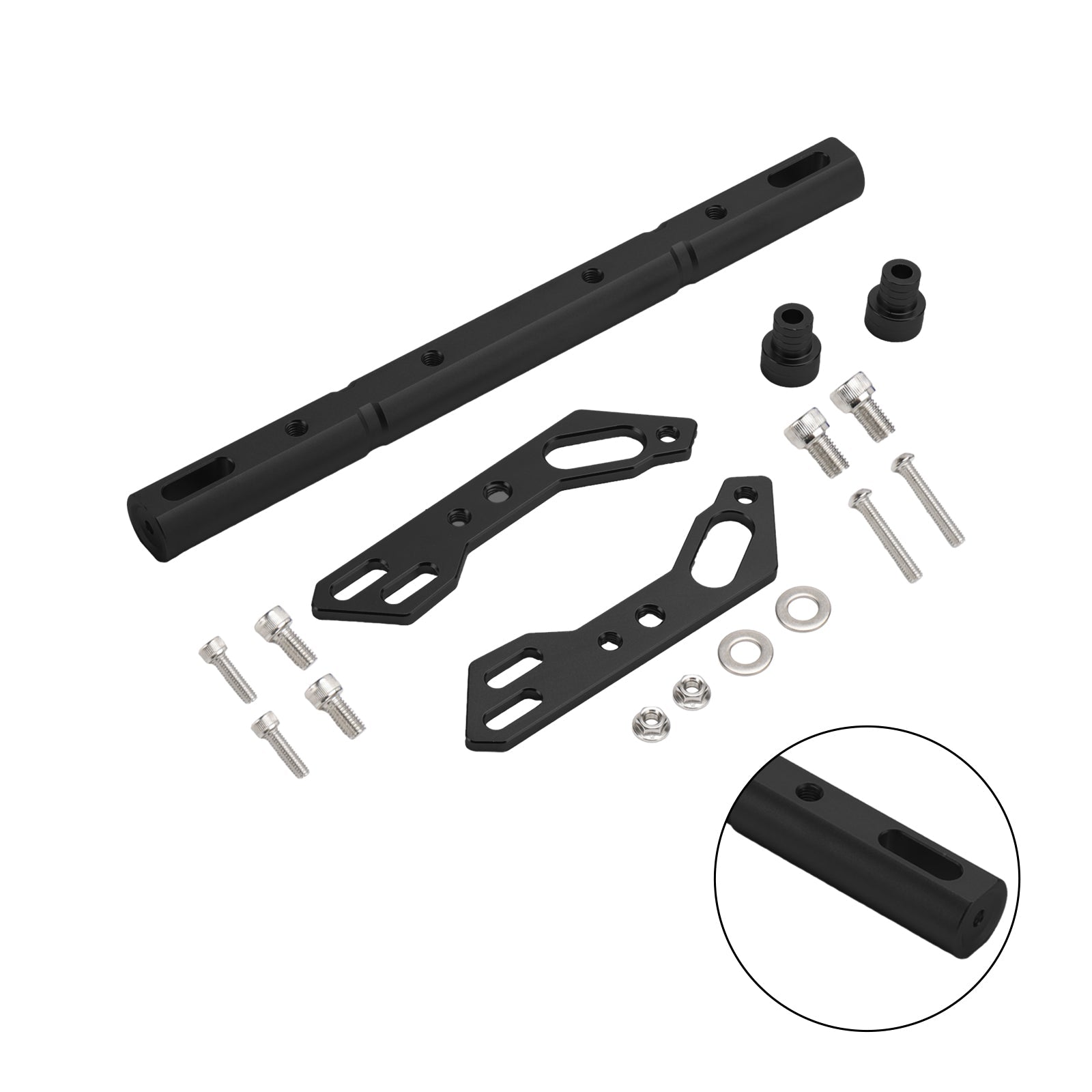 Aluminium stuurbalanshendelaccessoires Cnc-dwarsstang voor motorfiets zilver