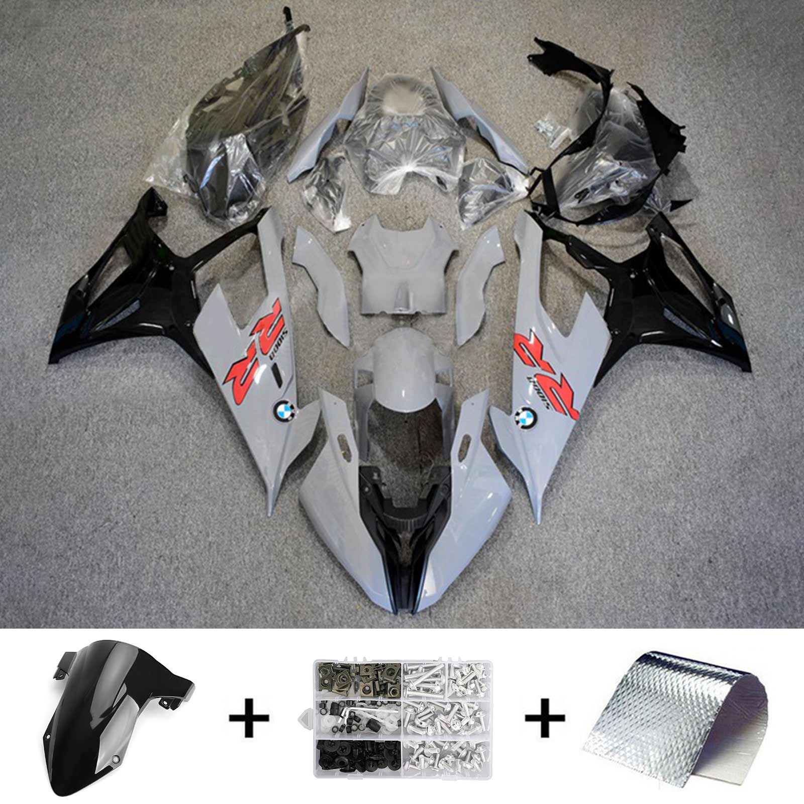 2019-2022 BMW S1000RR Amotopart Injection Fairing Kit Bodywork Plastic ABS #121
