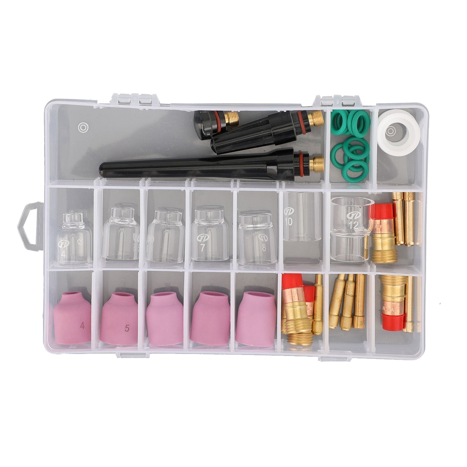 40pcs TIG Soudage Torche Stubby Gas Lens Glass Cup Kit pour WP-17/18/26