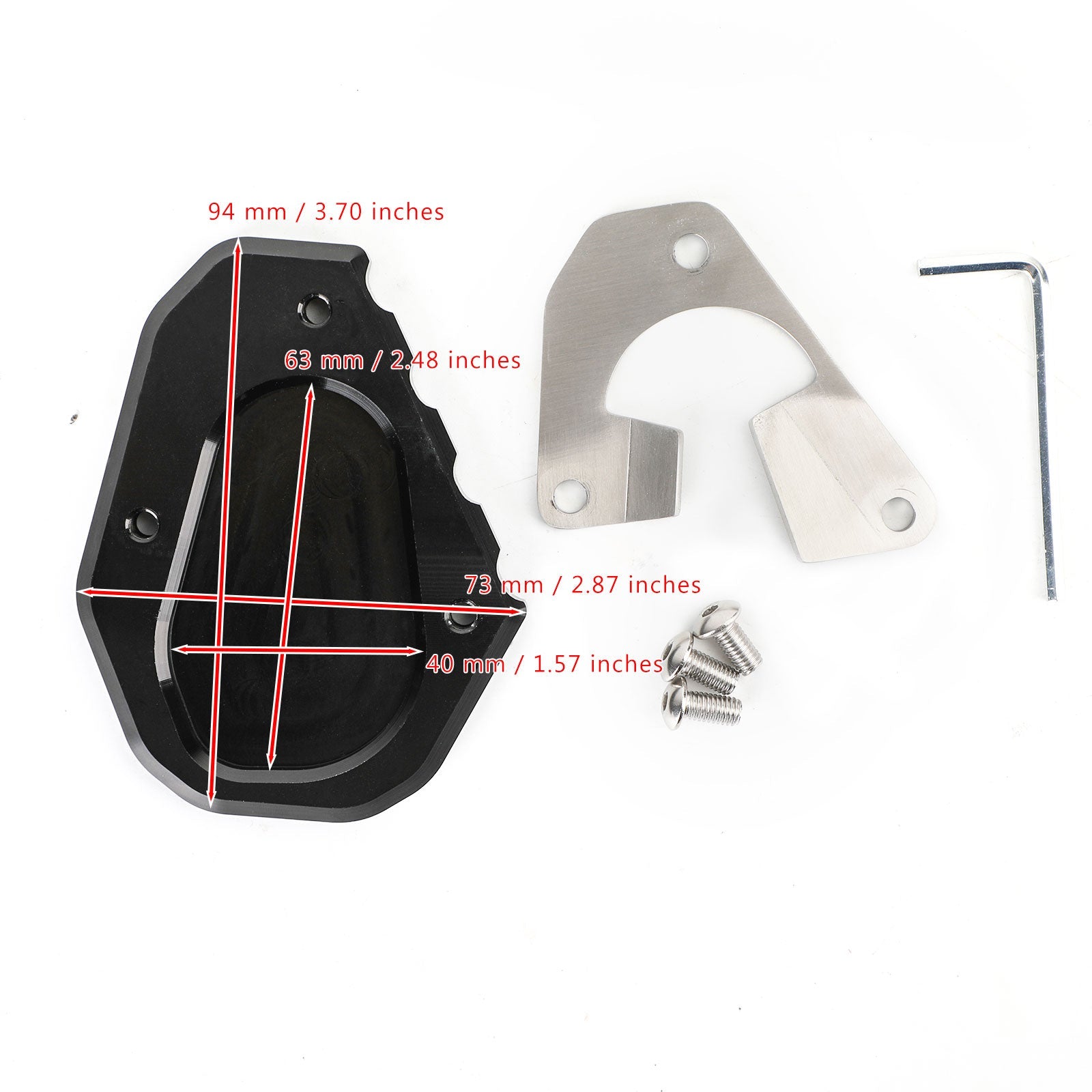 Kickstand Sidestand Zväčšenie podložky pre Triumph Tiger 900/Rally/Rally Pro 2020 Nezodpovedá americkej verzii Generic