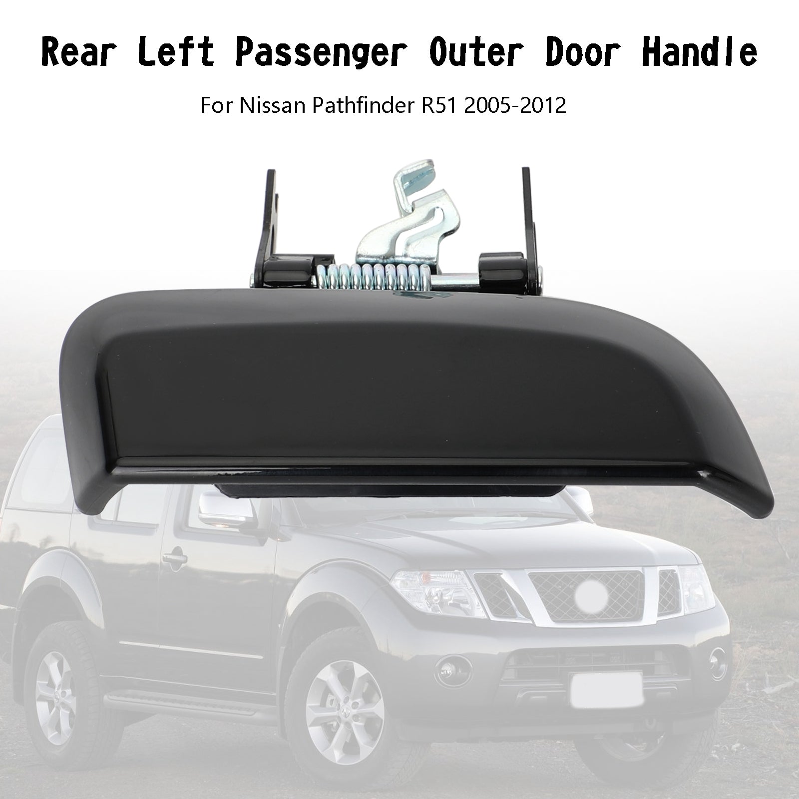 Traseira esquerda+alça da porta externa do passageiro direito para Nissan Pathfinder R51 2005-2012 Genérico