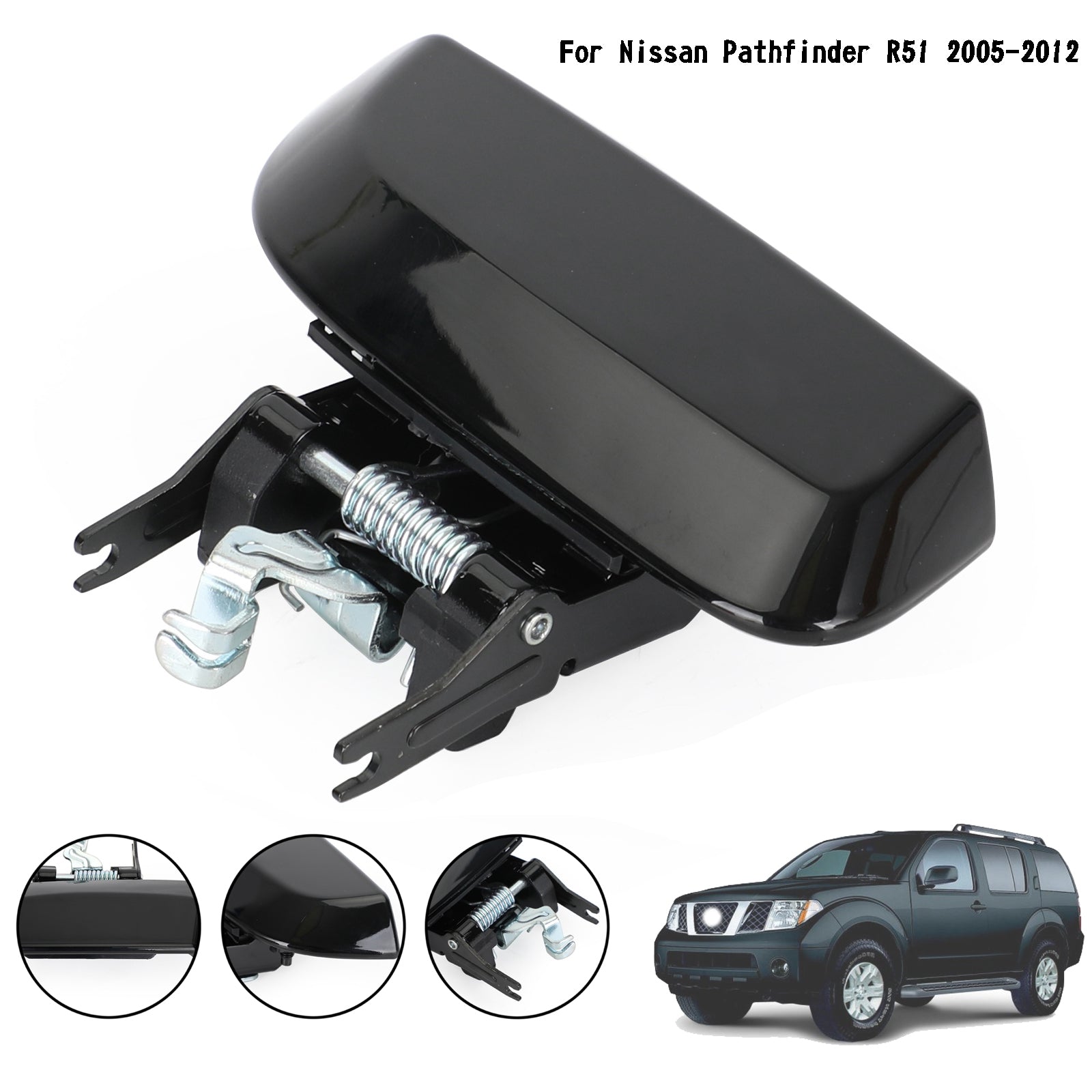 Traseira esquerda+alça da porta externa do passageiro direito para Nissan Pathfinder R51 2005-2012 Genérico