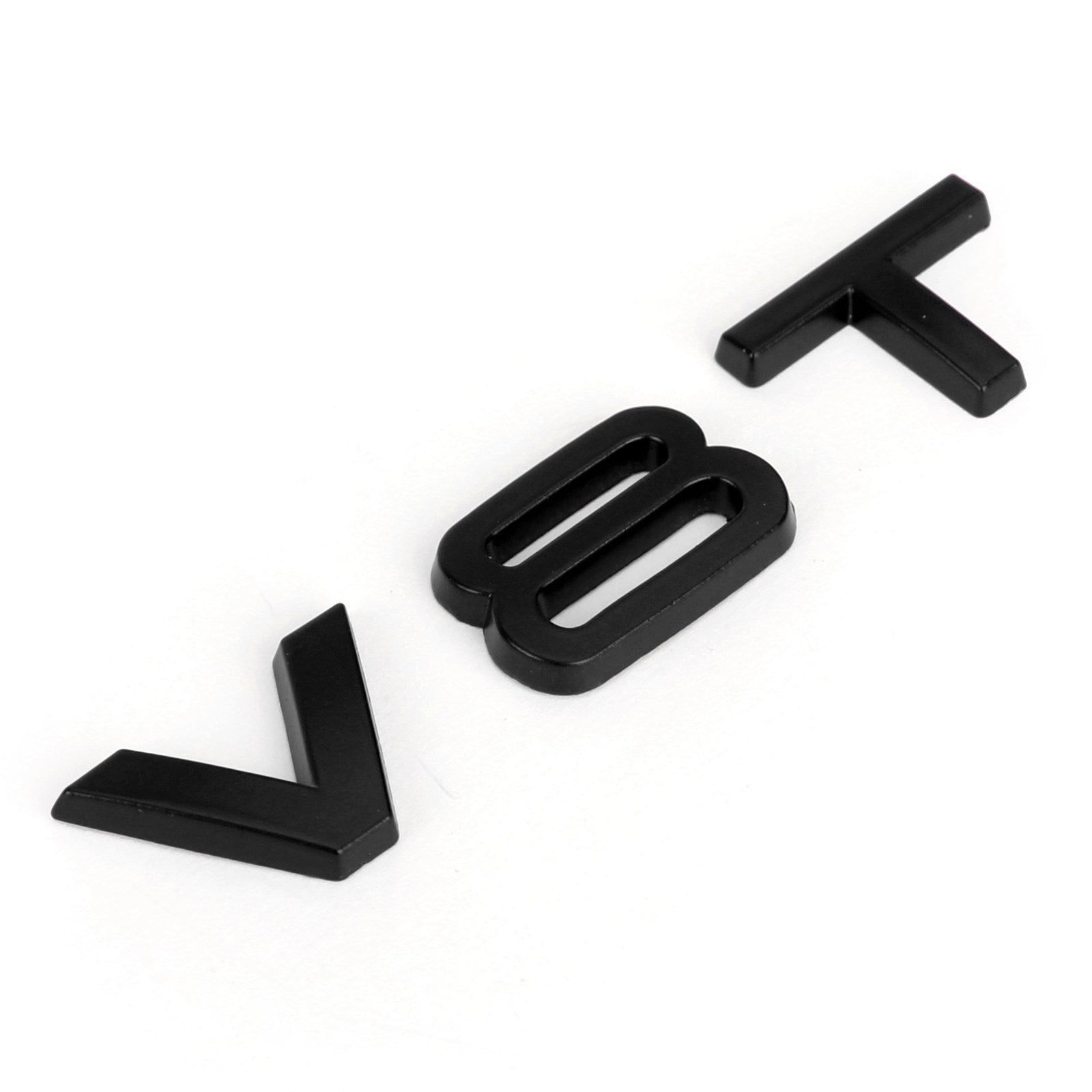 V8T Emblem Badge Fit för Audi A1 A3 A4 A5 A6 A7 Q3 Q5 Q7 S6 S7 S8 S4 SQ5 Black Generic