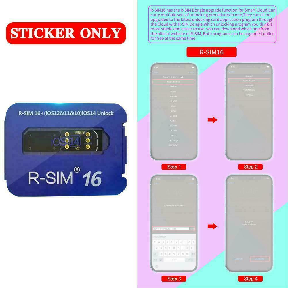 R-SIM 16 Nano Unlock RSIM Card Fit för iPhone 13 12 Mini 12 Pro XS Max 8 iOS 15