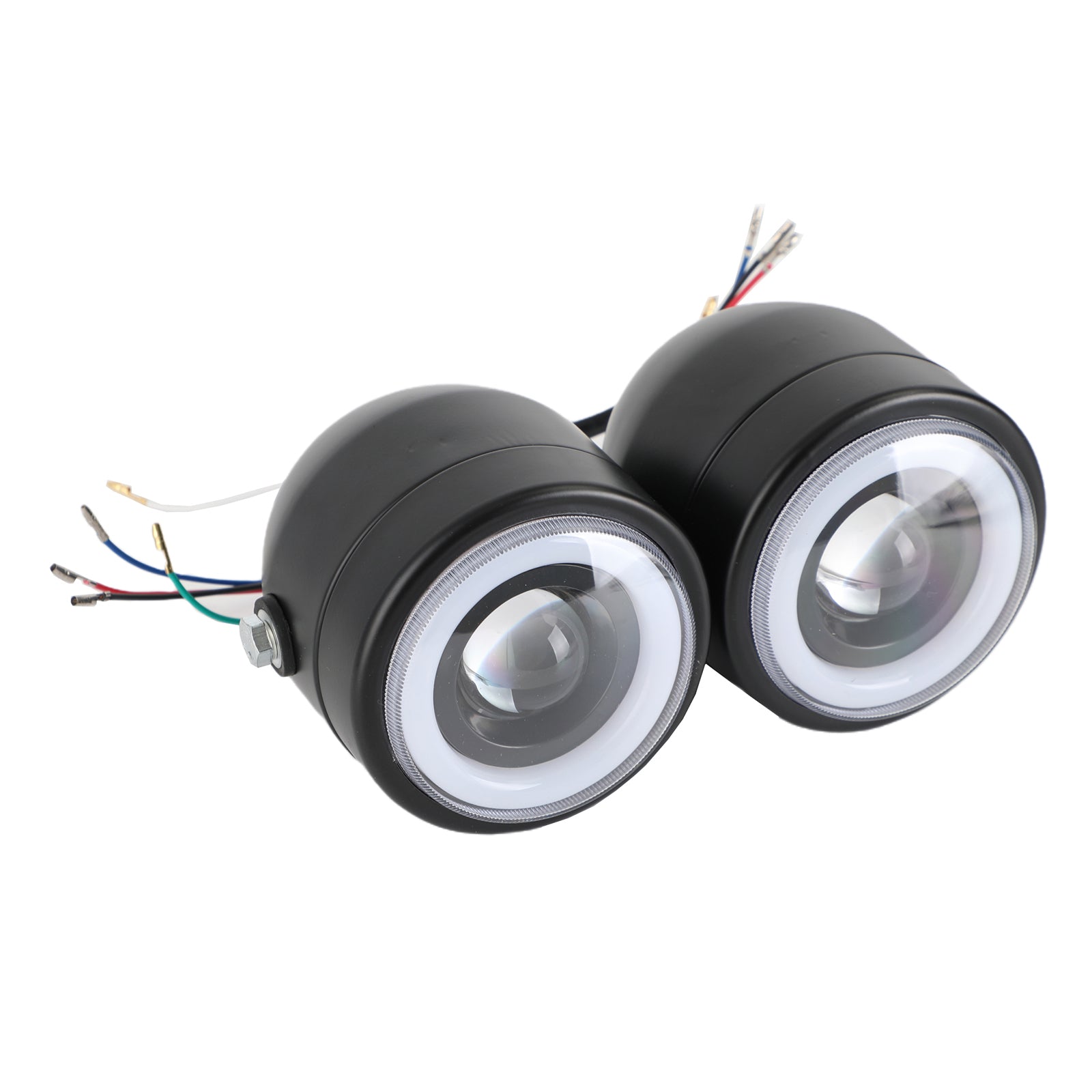 Čierny dvojitý svetlomet Motocykel Double Dual Lamp Street Fighter Universal Generic