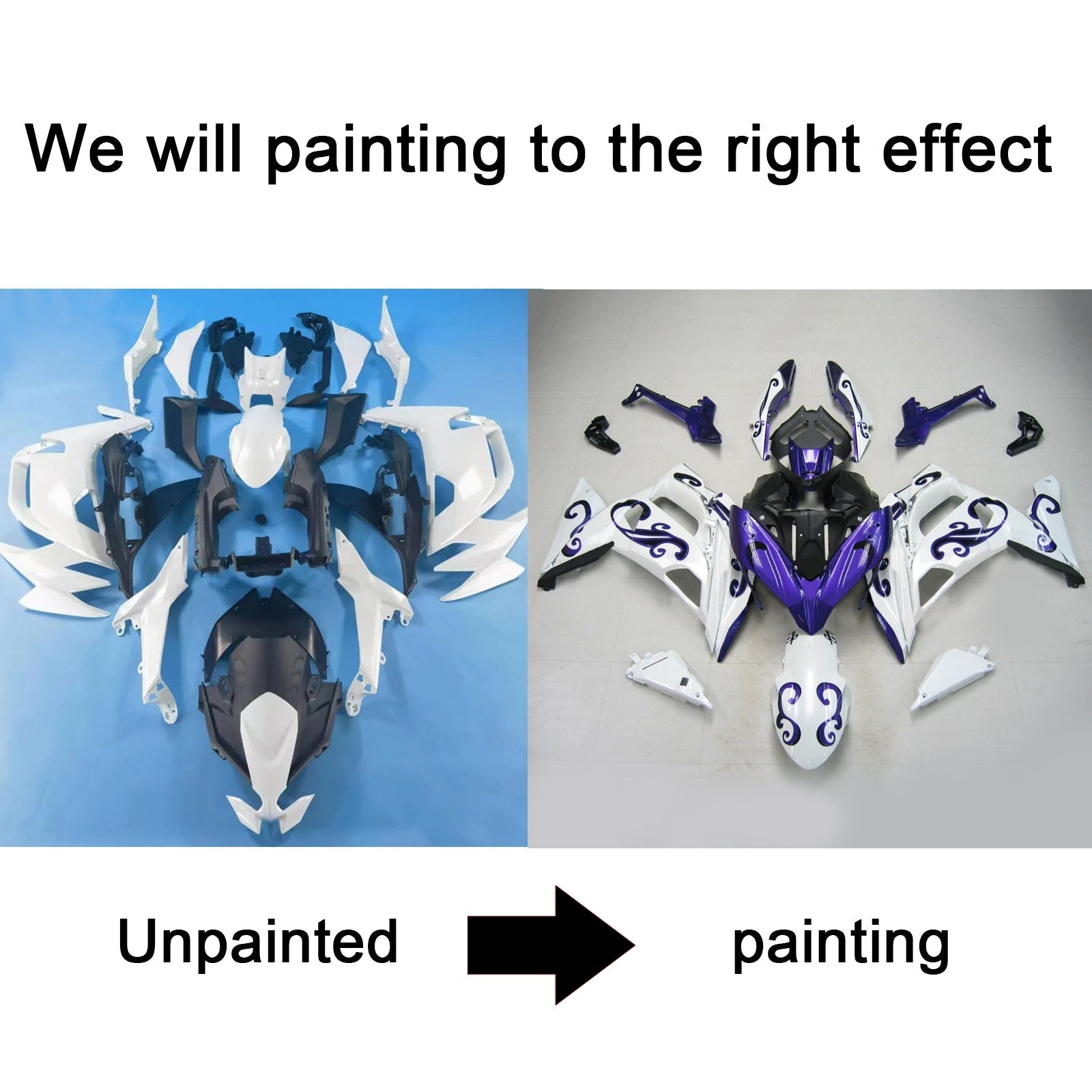 2020-2024 Kawasaki ER-6F Ninja650 injectiekuipset carrosserie ABS #101