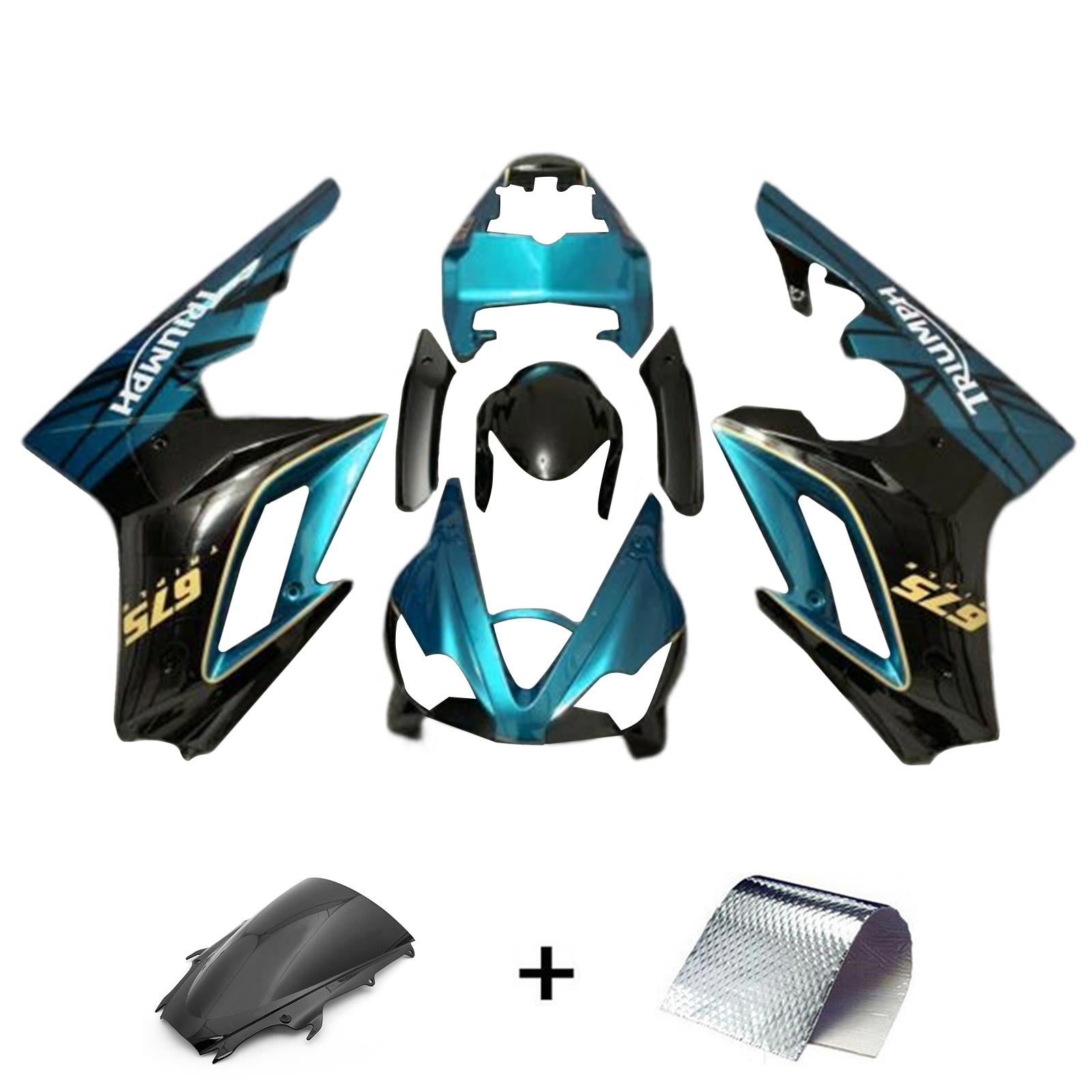 2009-2012 Triumph Daytona 675 Kit carénage carrosserie plastique ABS