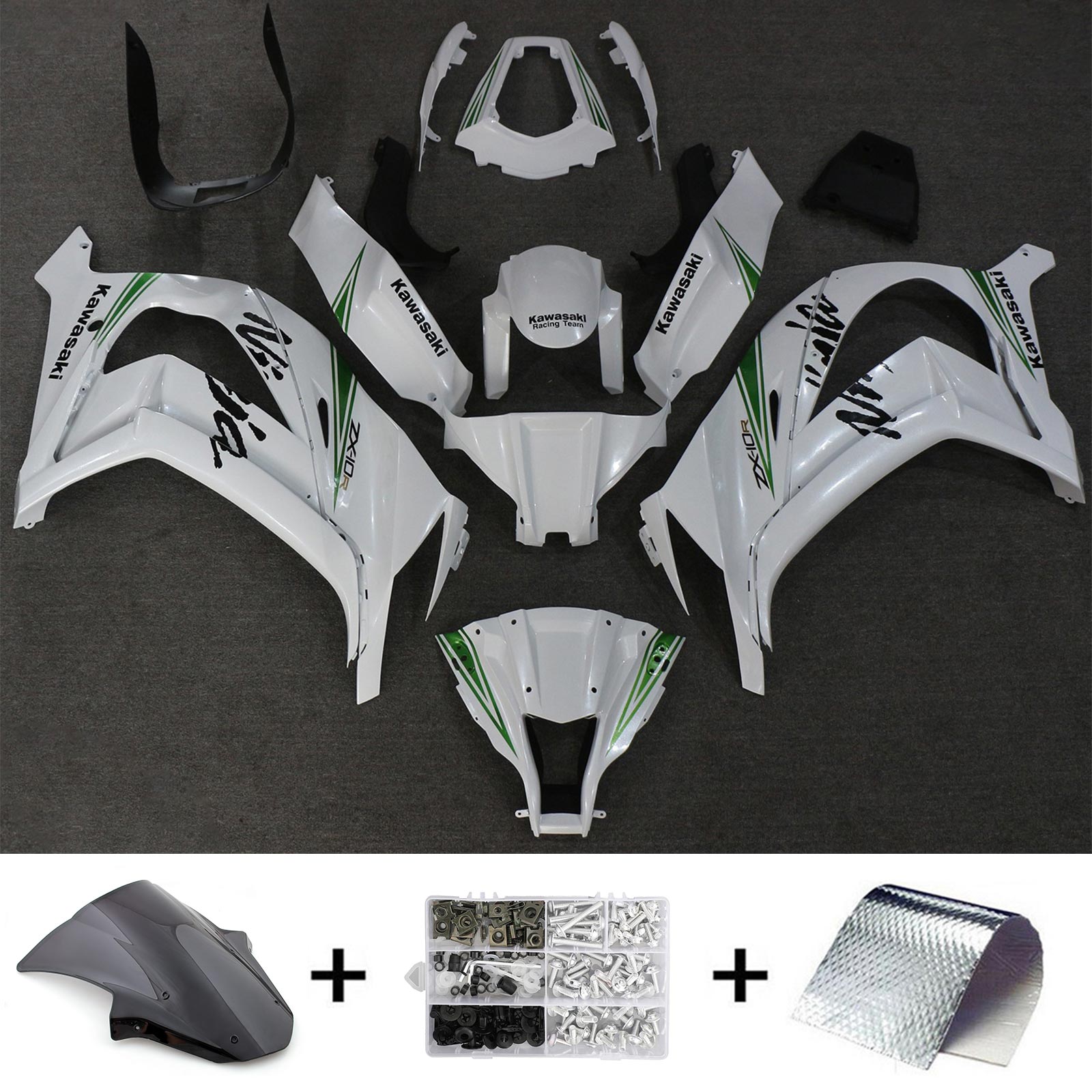 2011-2015 Kawasaki ZX10r Kit de carénage Kit de carrosserie en plastique Abs