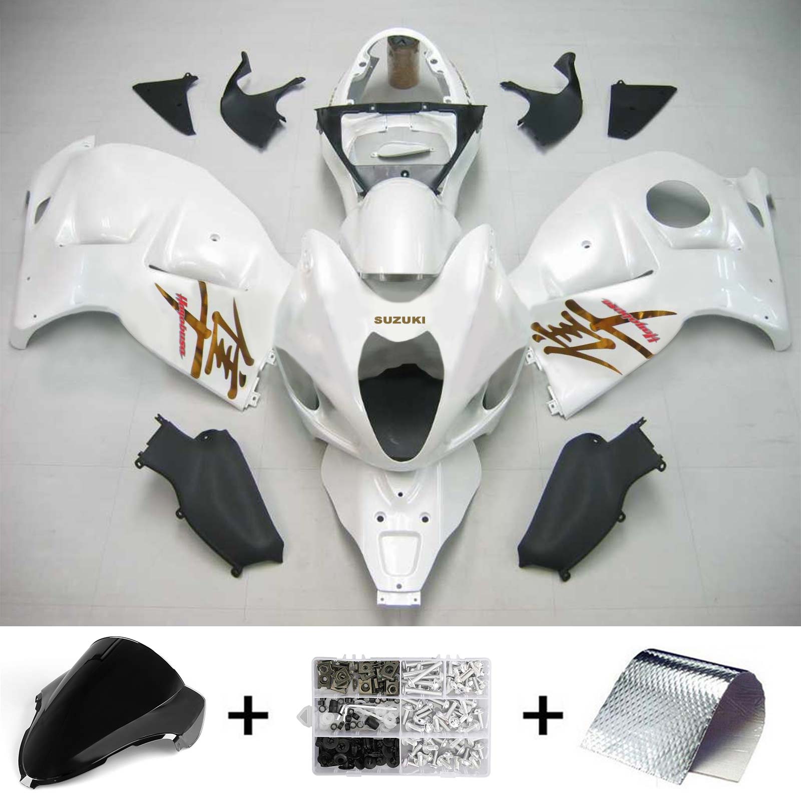 1999-2007 Suzuki Hayabusa GSX1300 AMOTOPART Injeção de injeção Kit Bodywork Plastic ABS #128