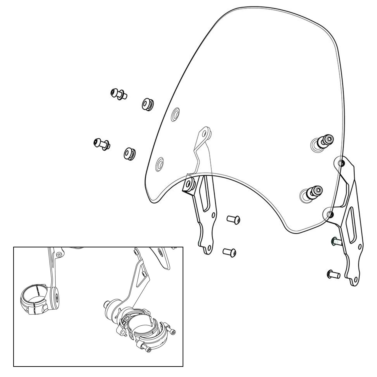 ABS plastové čelné sklo motocyklového skla pre modely harley dyna softvérové modely generické