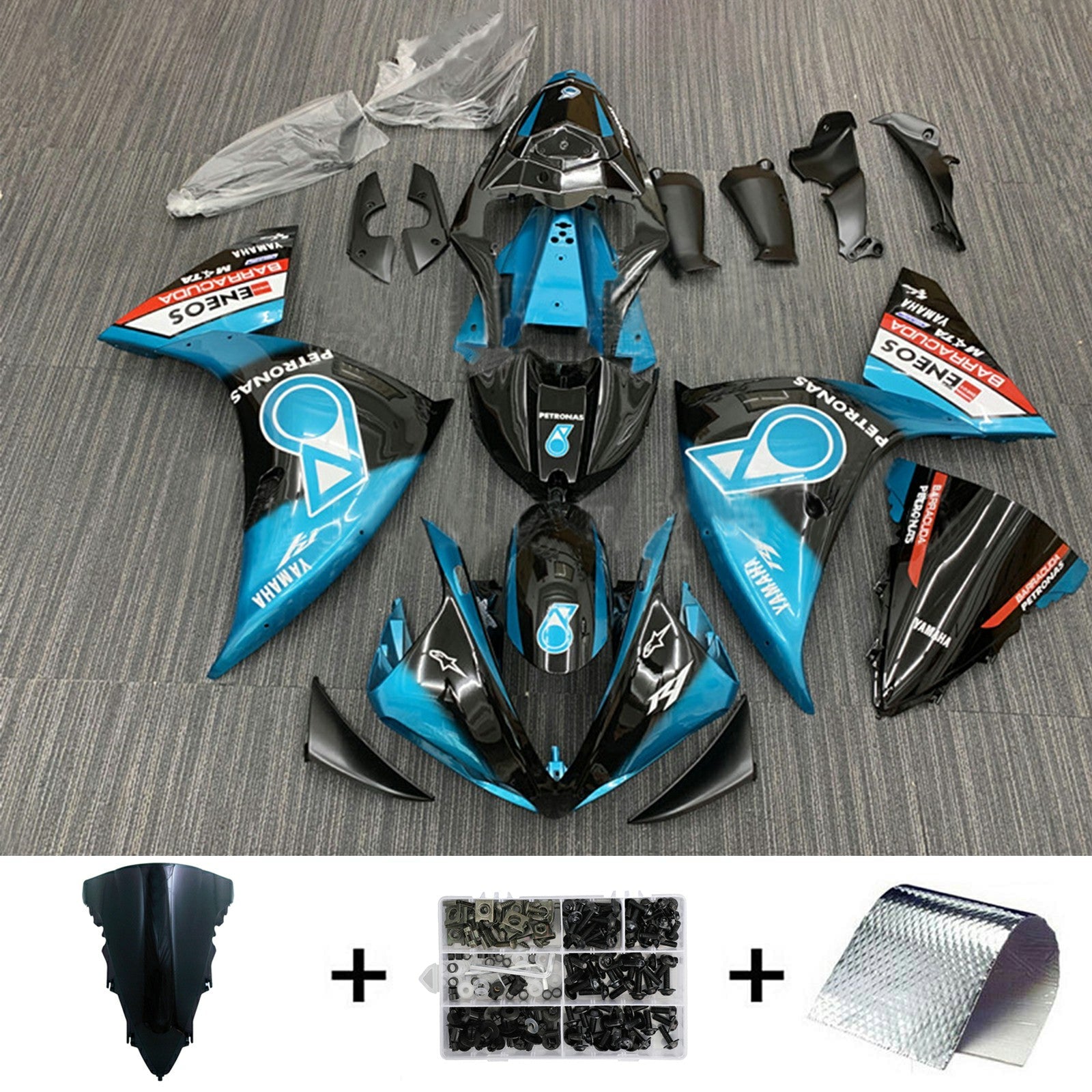 2009-2011 Yamaha YZF 1000 R1 Kit de carenado de inyección Carrocería Plástico ABS # 168