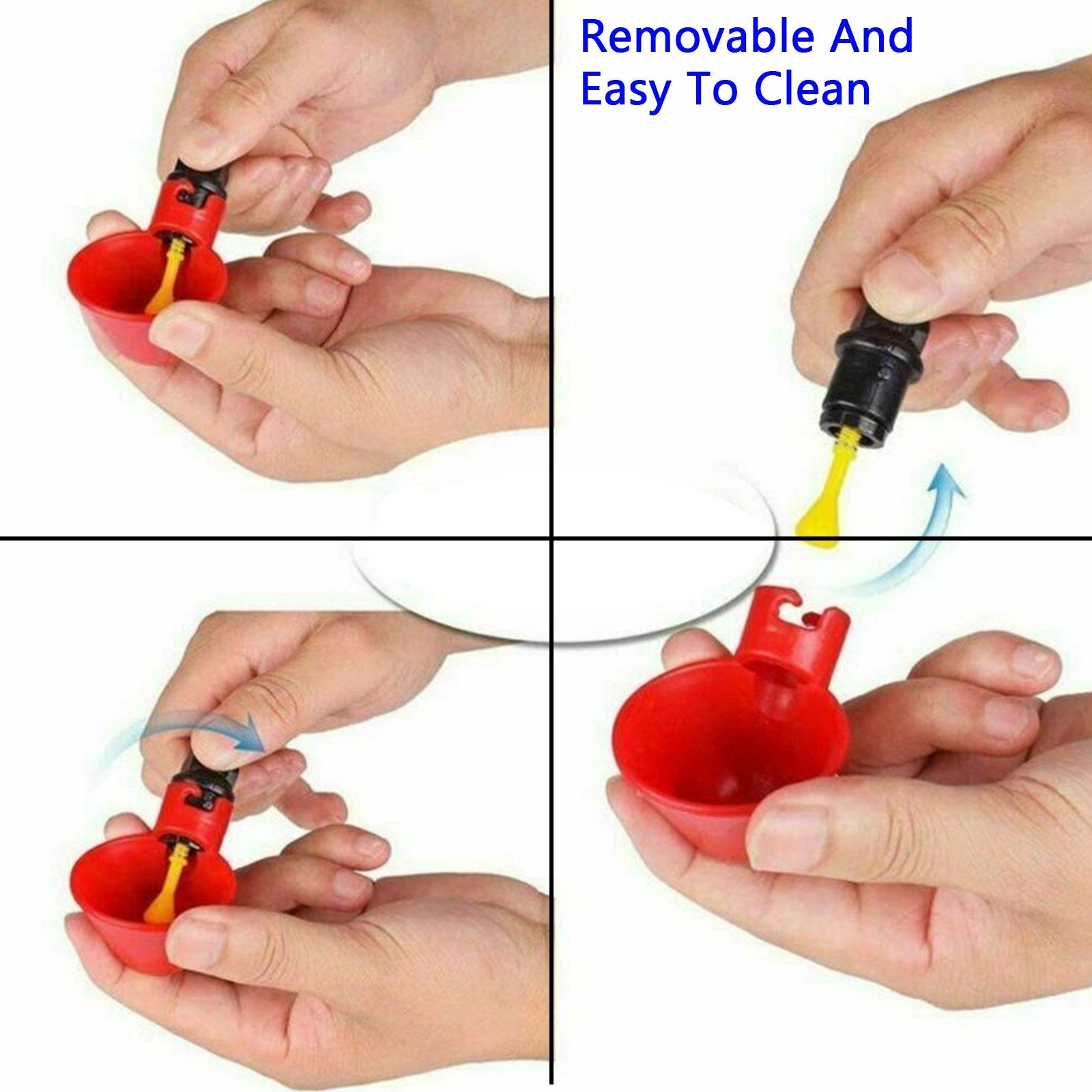 4pcs vanndrikkekopper kyllingvann automatiske fjærkre drikkere