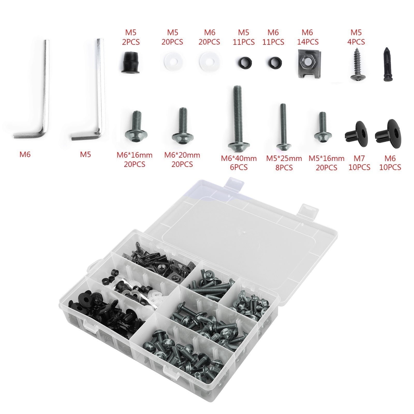 Kit de carrocería de tornillos de carenado de titanio para Yamaha YZF R6 R1 R3 R25 FZ07 FZ09