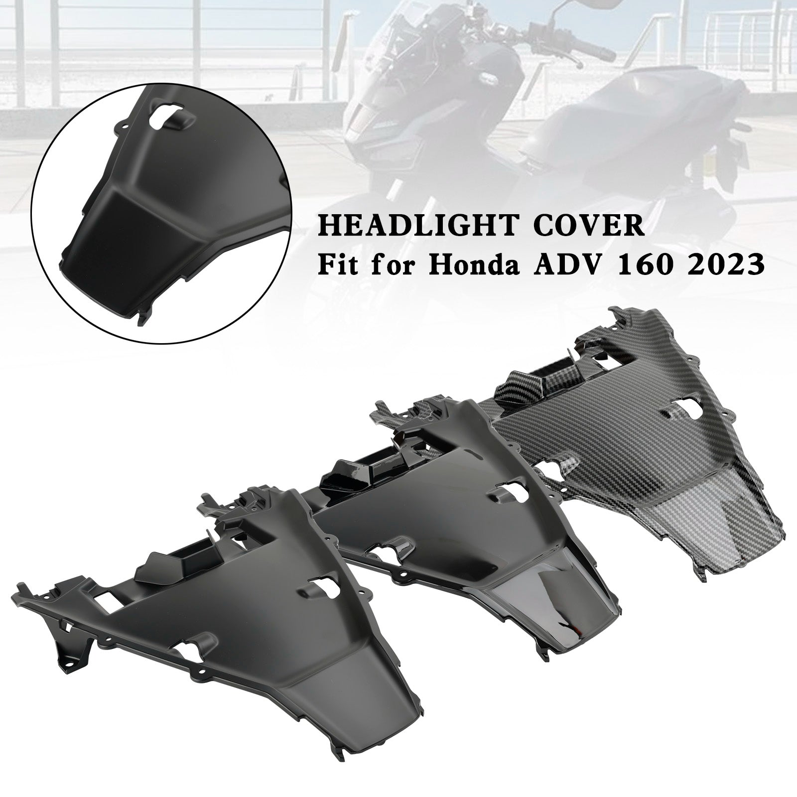 ABS Plastique Front Fermlight Nasing Cover Protector pour Honda Adv 160 2023
