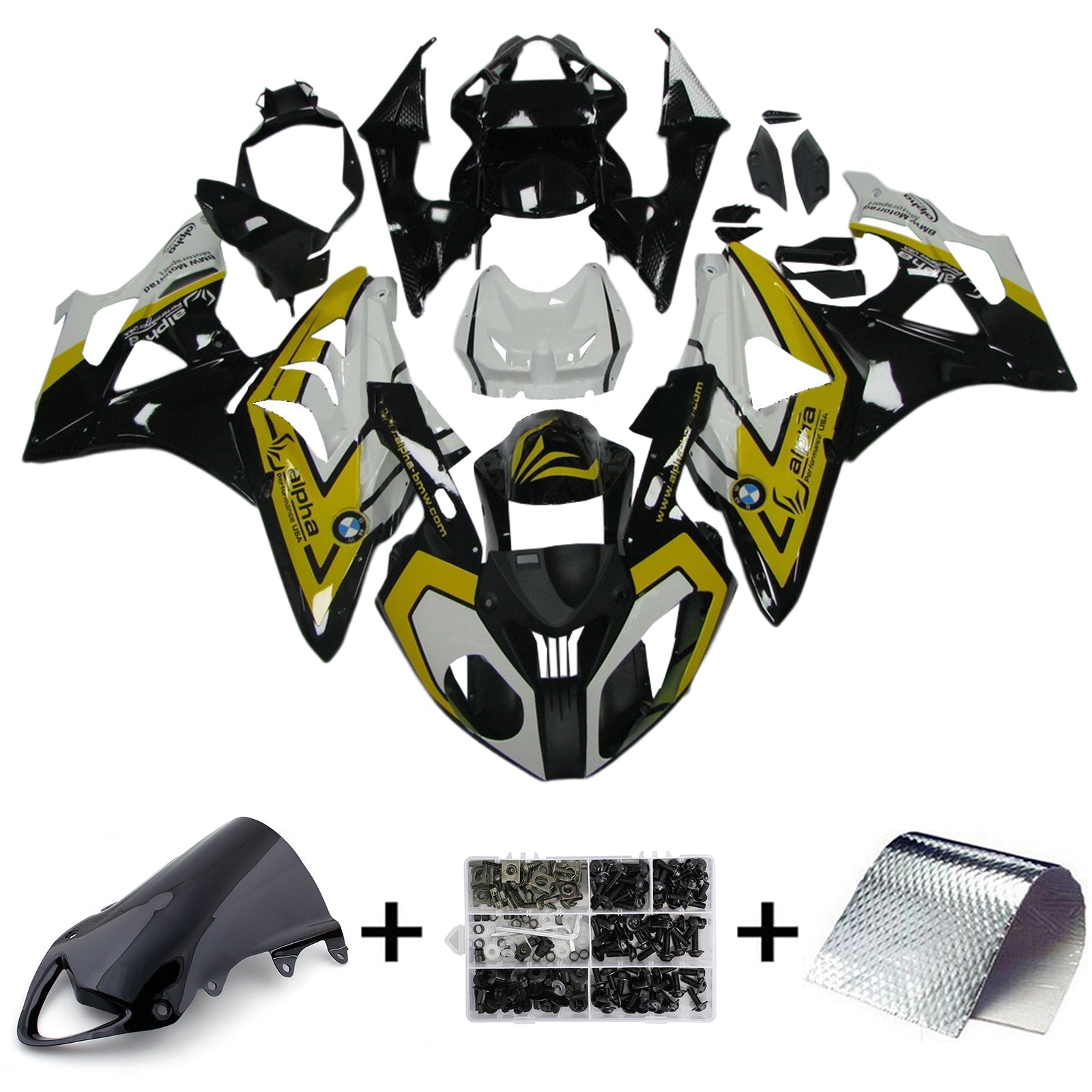 2009-2014 BMW S1000RR Kit de carénage Kit de carrosserie Plastique Abs
