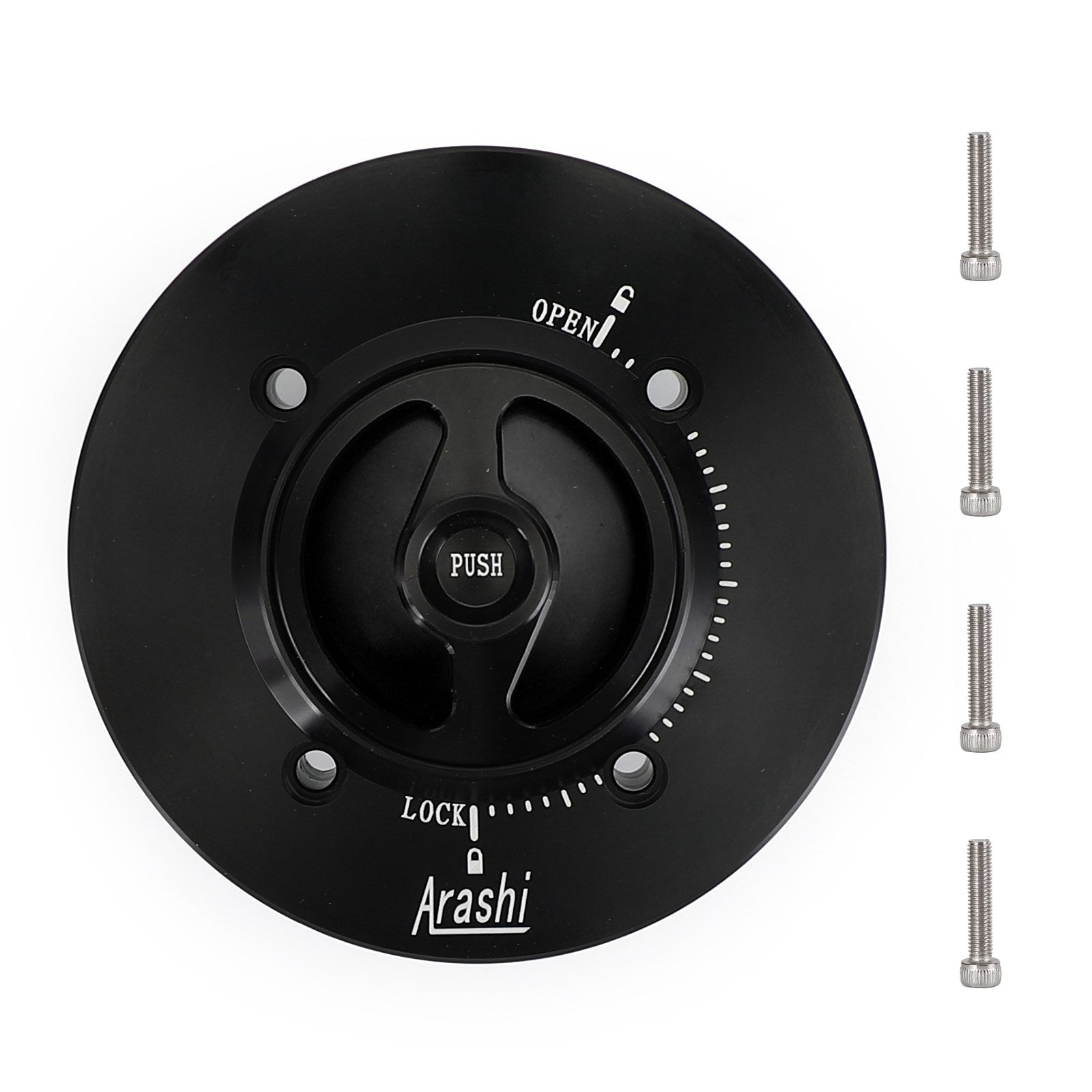 CNC Keyless Fuel Gas Tank Cap Black Fit For Kawasaki EX400 NINJA 400 2018-2019