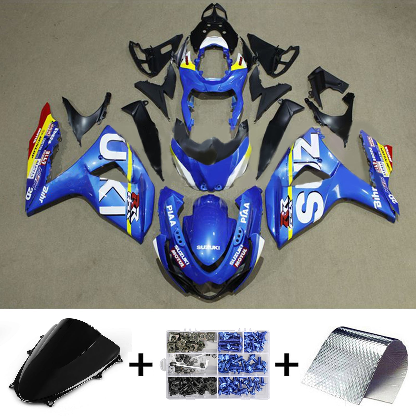 2009-2016 Suzuki gsxr1000 k9 kit de carénage kit de carrosserie en plastique