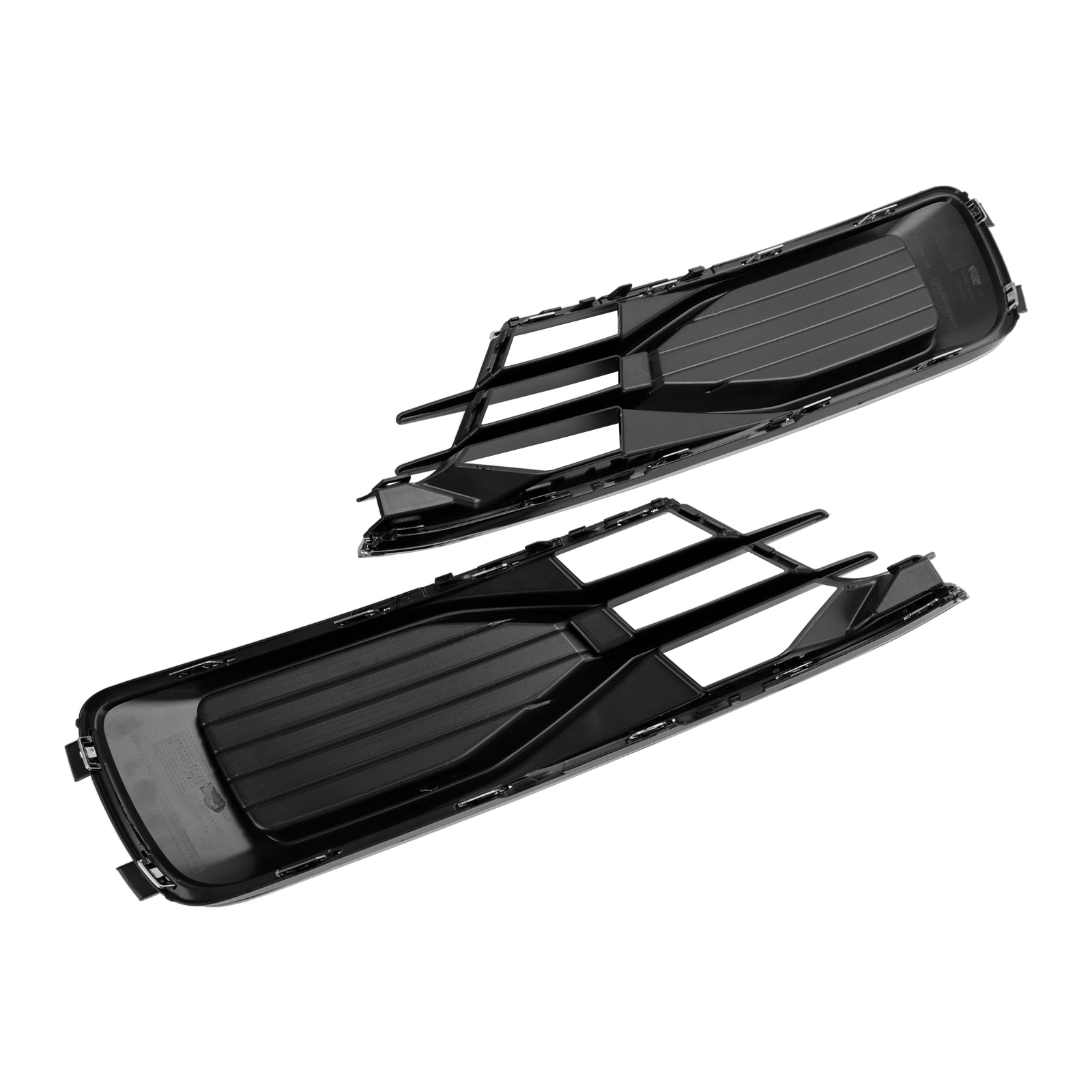 2014-2018 Audi A6 C7 2st Front Bumper Foglight Cover Grill Black Chrome