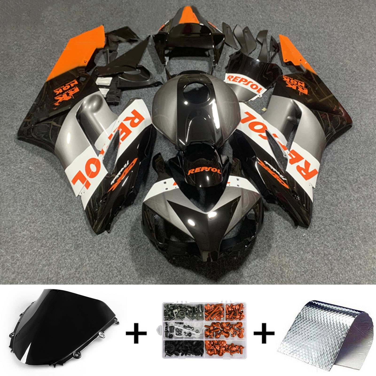2004-2005 Honda CBR1000RR Kit de carénage carrosserie plastique ABS
