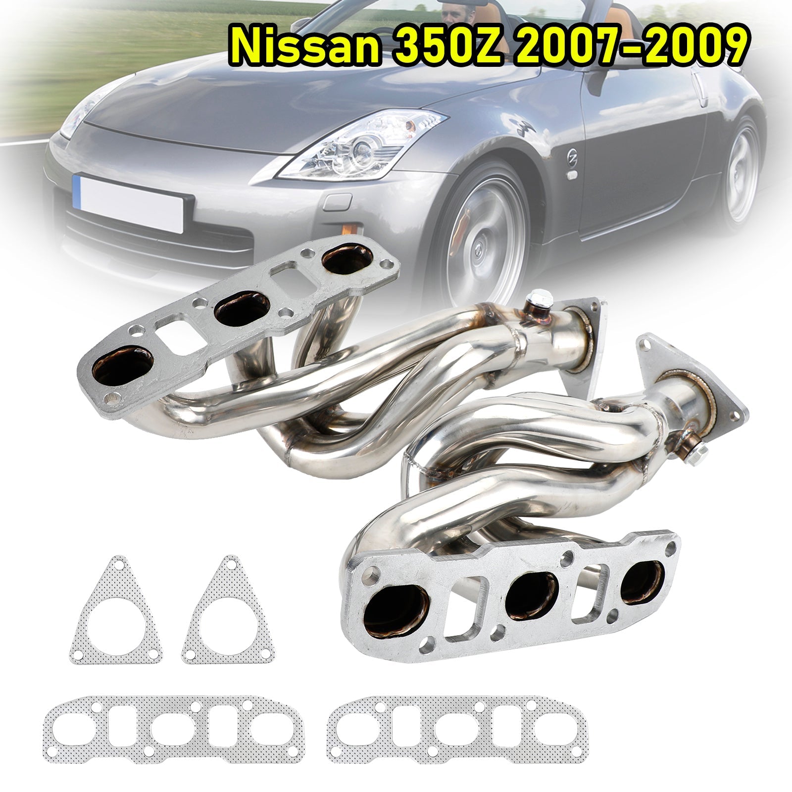 2007-2009 Nissan 350Z 3,5 L En-tête d'échappement en acier inoxydable du moteur