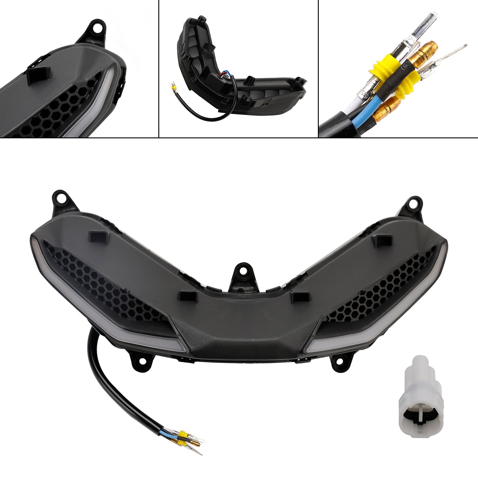 Protector de faro delantero, parrilla, luz de señal Led para Yamaha Y15Zr