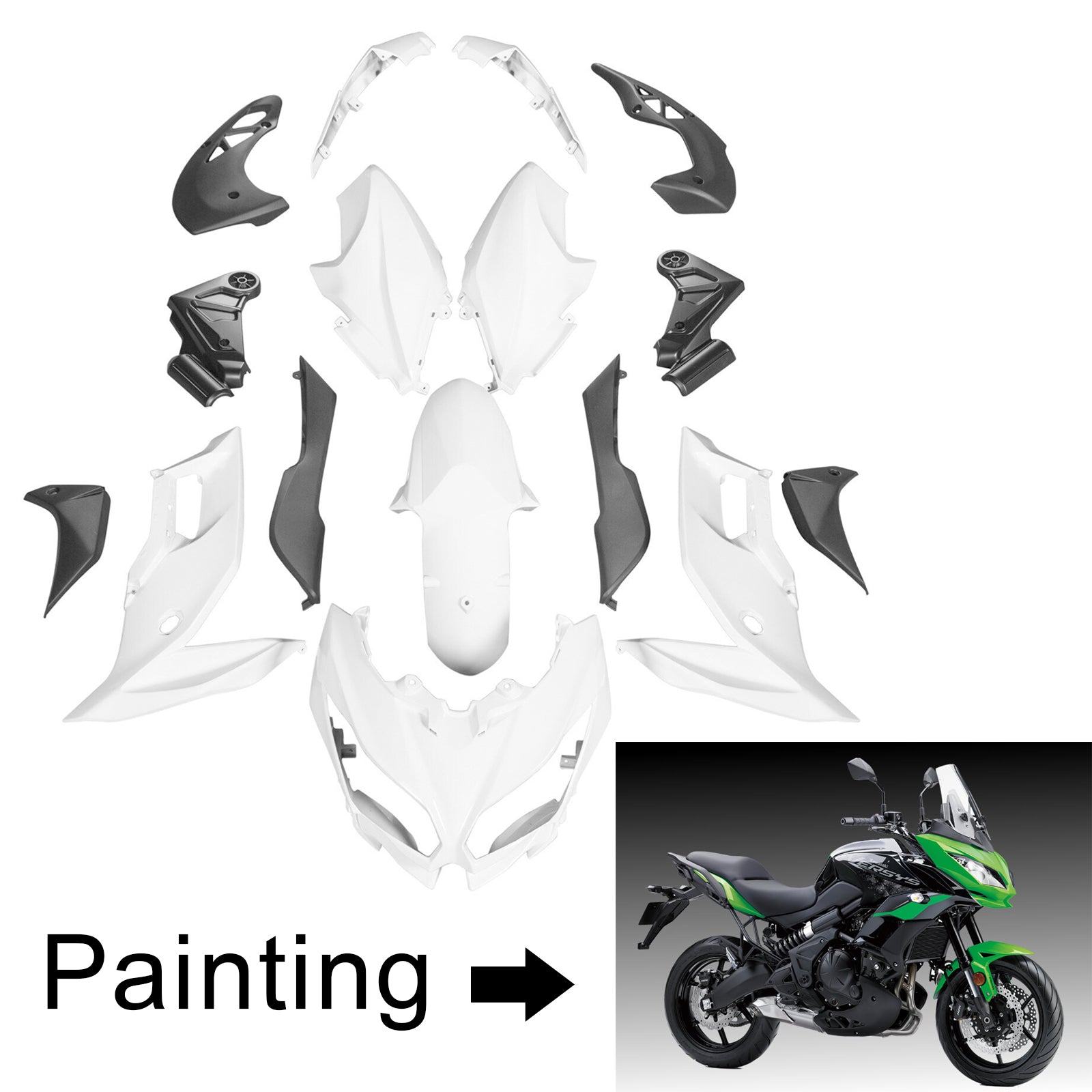 2015-2021 Kawasaki Versys 650 Amotopart Injection Fairing Kit Bodywork Plastic Abs # 106
