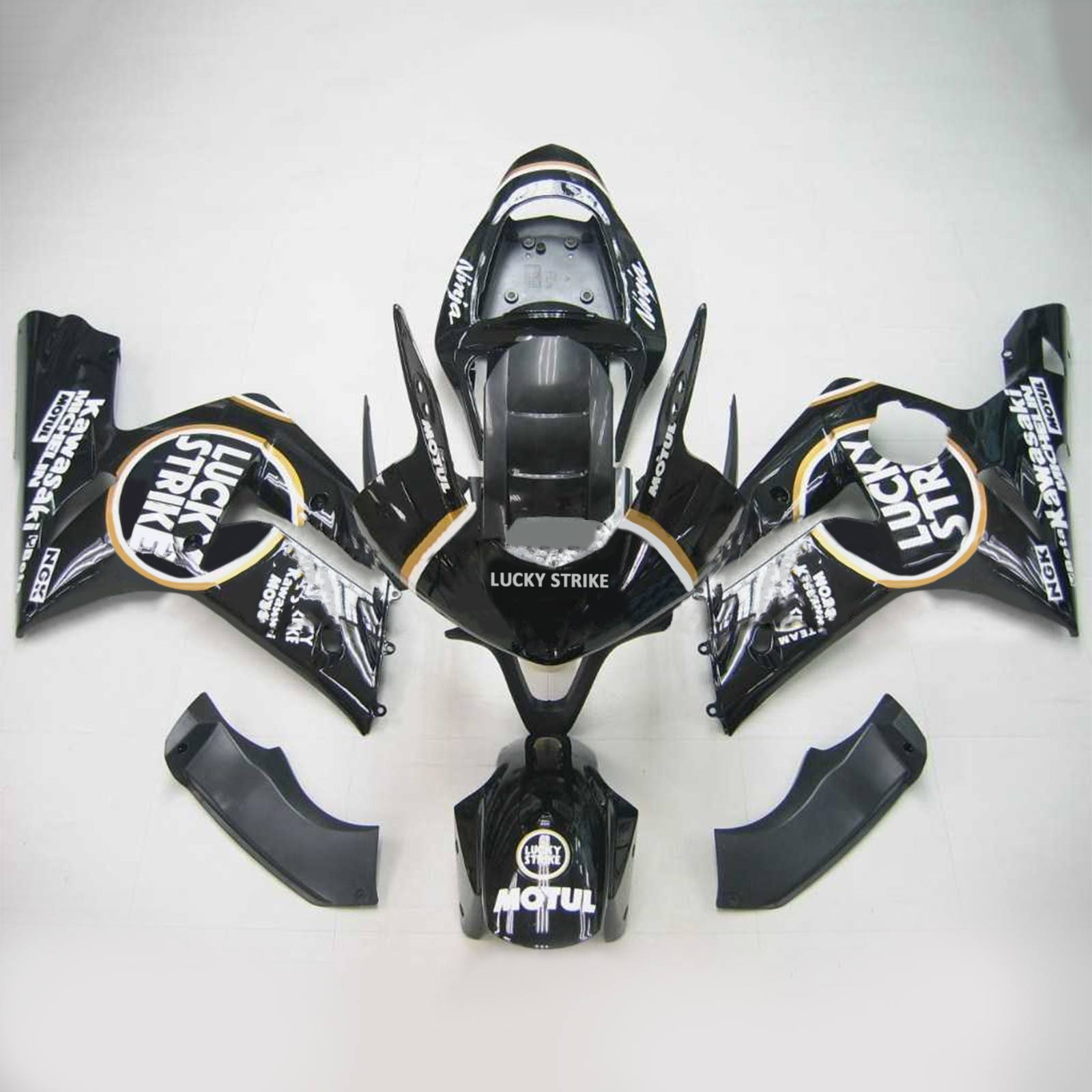 2003-2004 Kawasaki ZX6R 636 Amotopart vstrekovacia kapotážová súprava karosérií Plast ABS #104