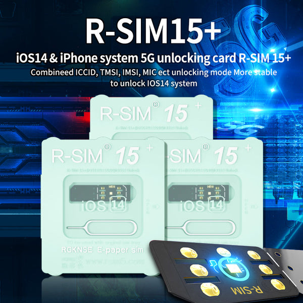 Upgrade RSIM-15+ 15 Nano Unlock Card for iPhone 13 Pro 12 Pro Max X Max 8 iOS15