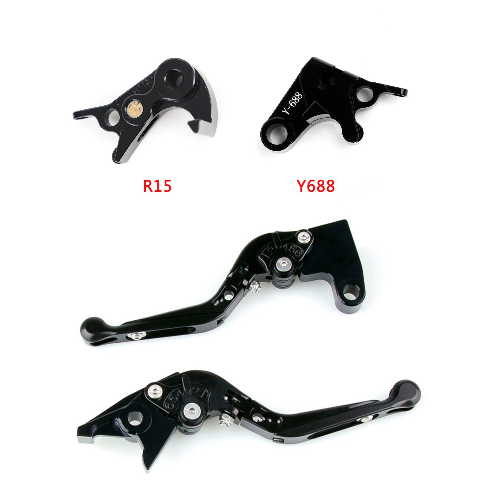 Justerbar kopplingsbromsspak för Yamaha YZF R1/R1M/R1S 15-2021 YZF R6 17-2020 Generisk