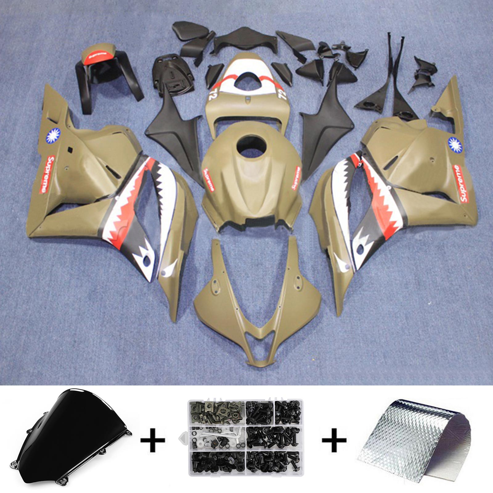 2009-2012 Honda CBR600RR F5 Kit de carénage Kit de carrosserie Plastique Abs