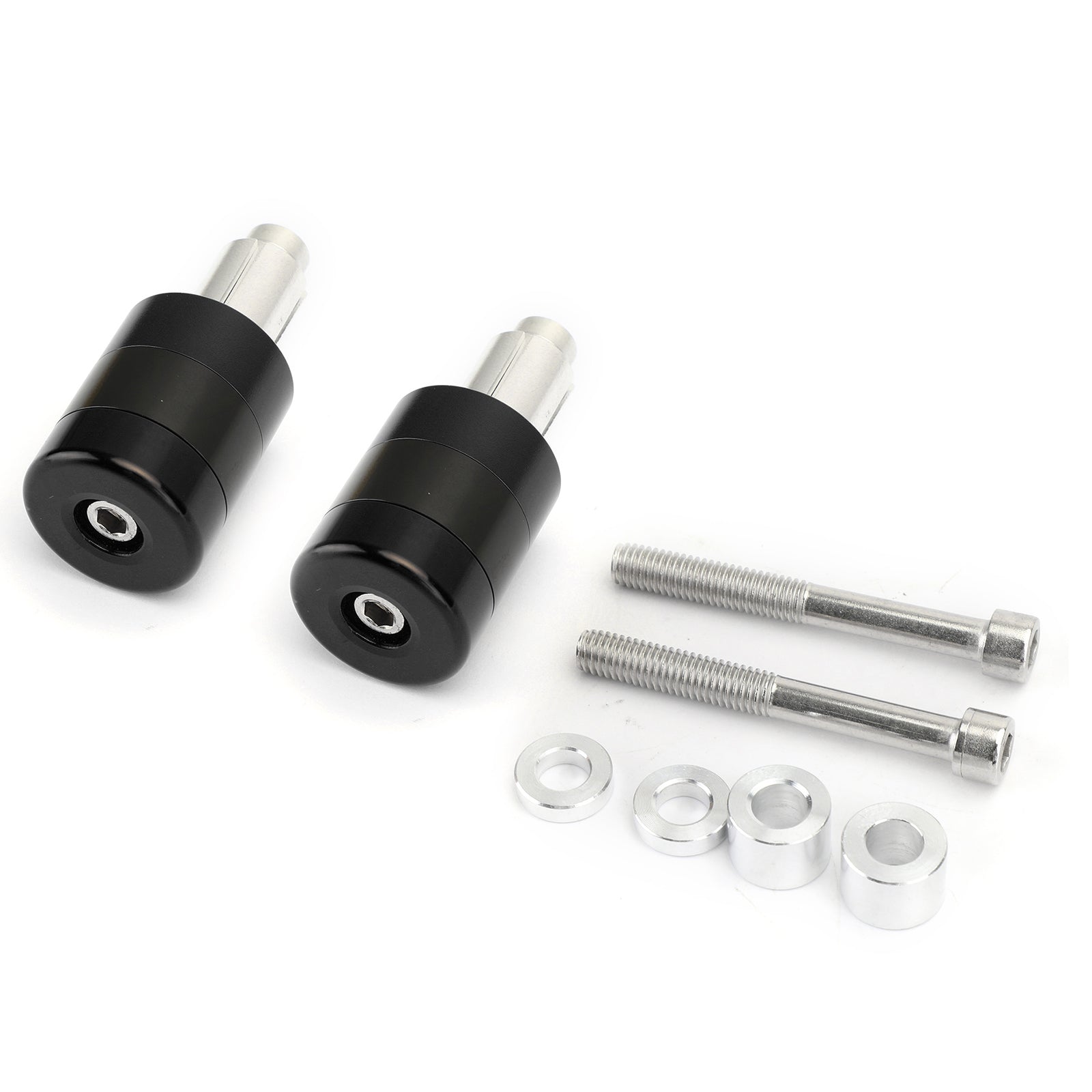 Anti-vibratie 7/8" 22mm Stuur Eindkap M6/M8 Zwart/Titanium Gewichtsschuifregelaar Verlagend Generiek