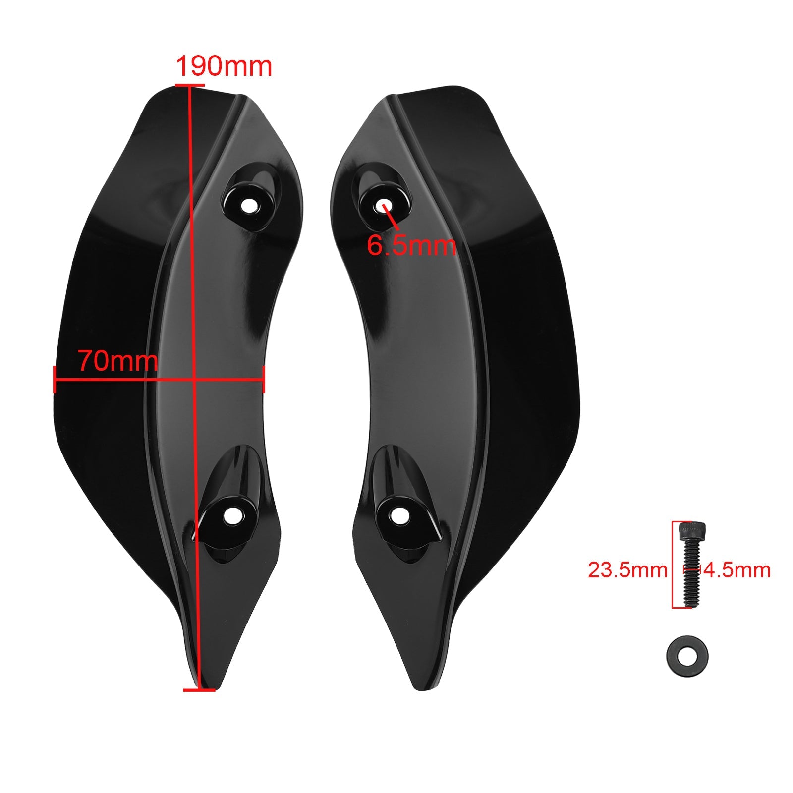 Defletor de vento de asa lateral do pára-brisa para turnê Glide 2015-2021 genérico