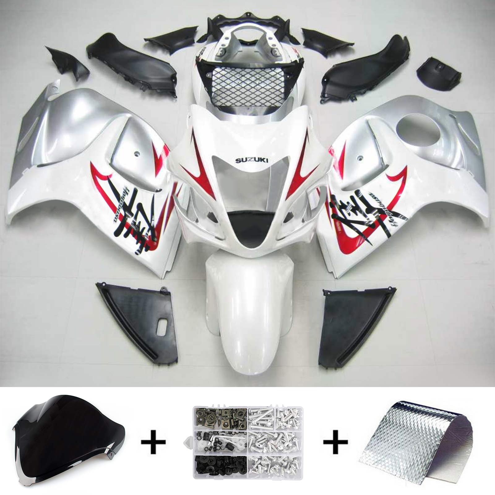 2008-2020 Suzuki Hayabusa GSX1300 Amotopart Kit de carénage d'injection carrosserie plastique ABS #110