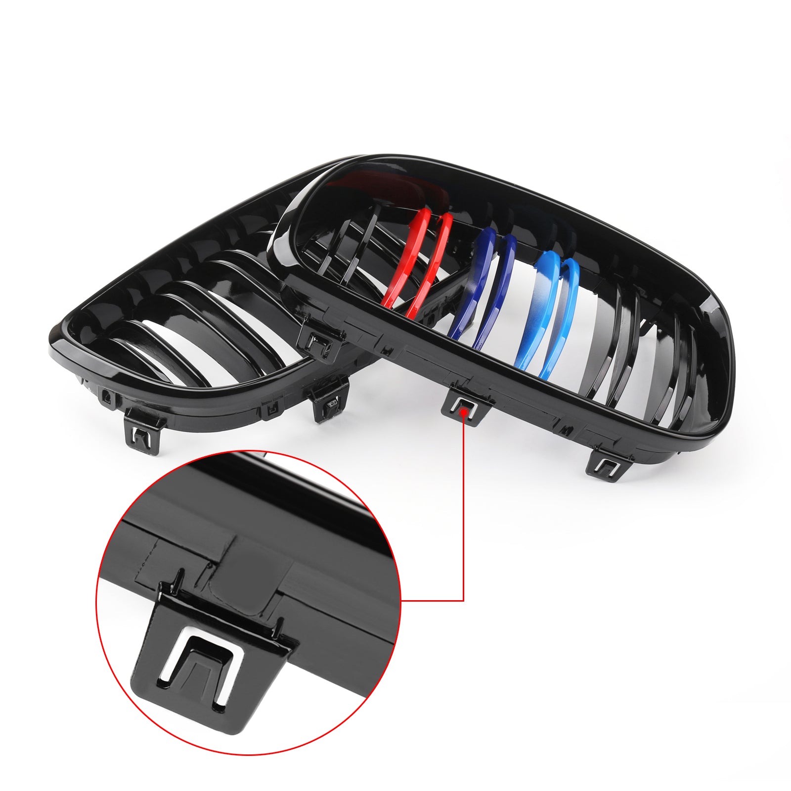 2007 2008 2009 2010 2011 2012 BMW E81 E82 E87 E88 2xGloss Zwart Mcolor Voorbumper Nieren