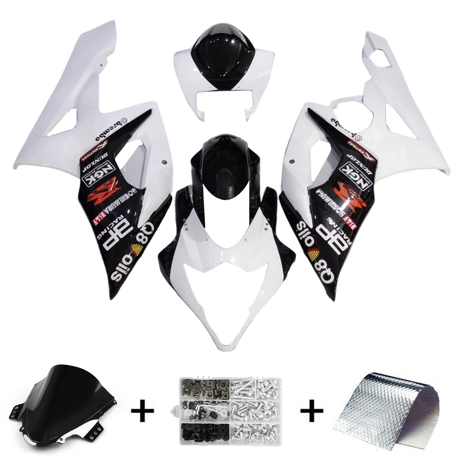 2005-2006 Suzuki GSXR1000 K5 Kit de carenagem ABS de plástico