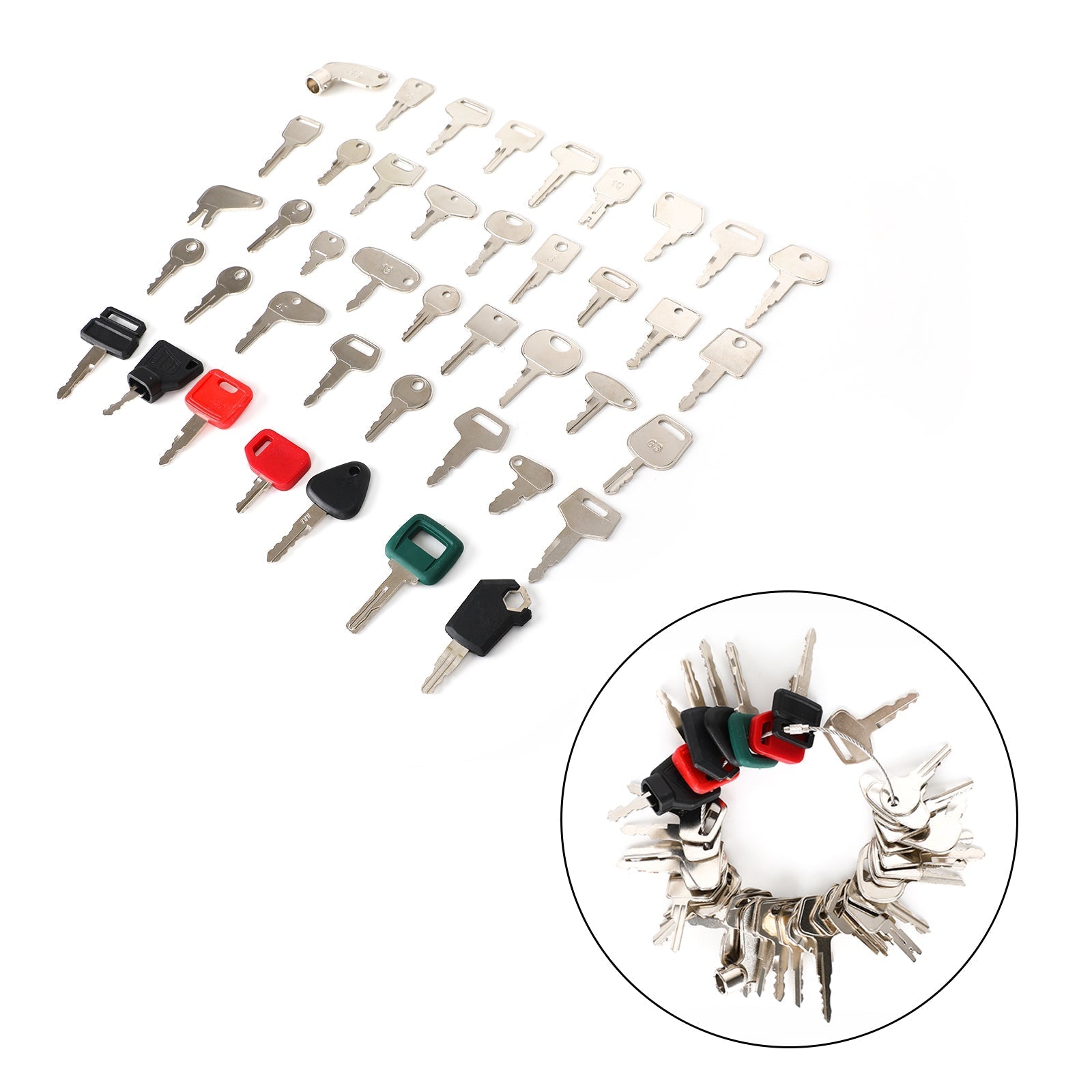 Jeu de clés de contact pour matériel de construction lourd, 42, pour boîtier KOMATSU JD JCB Kubota